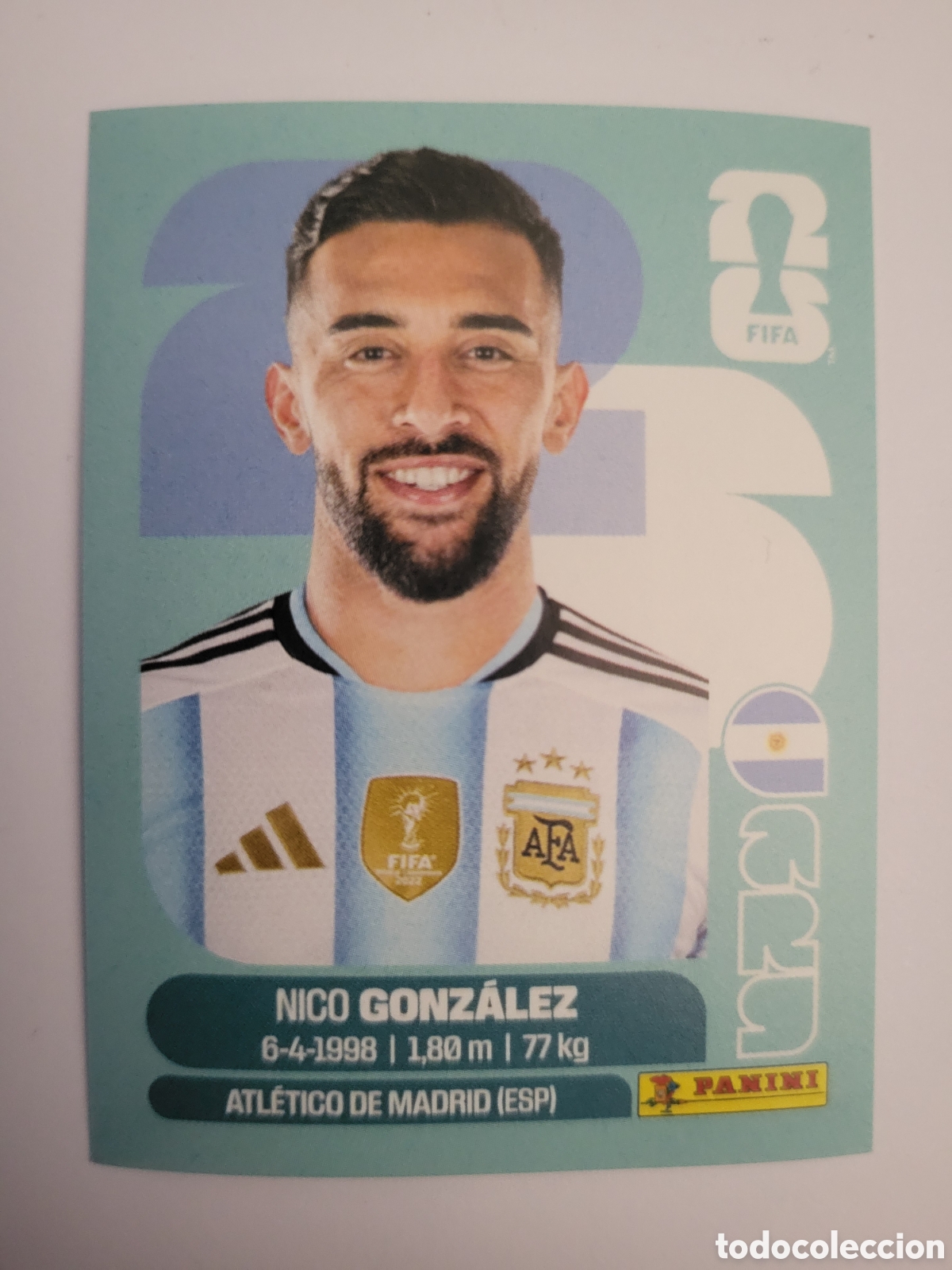 Fu&szlig;ball-Sticker: ARG 16 Nico Gonzalez [Sticker] / FIFA World Cup 2026
