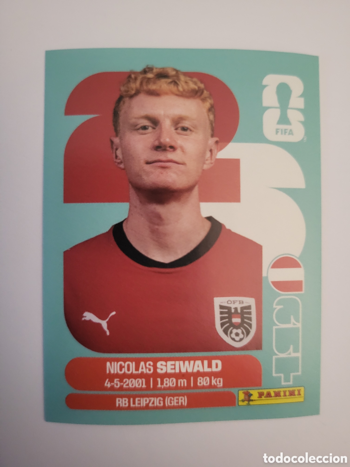 Fu&szlig;ball-Sticker: AUT 15 Nicolas Seiwald [Sticker] / FIFA World Cup 2026