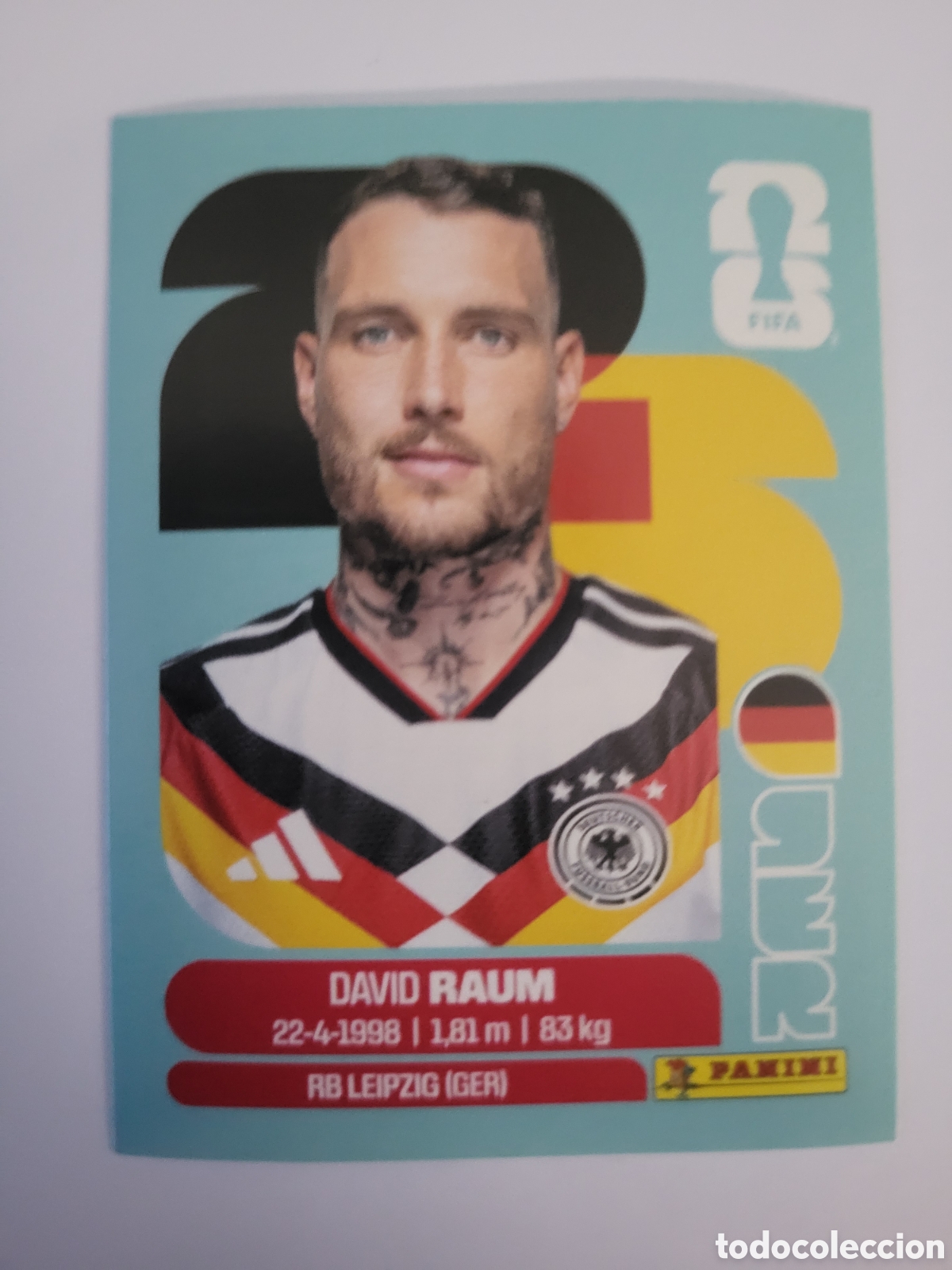 Cromos de f&uacute;tbol: GER 4 David Raum [Sticker] / FIFA World Cup 2026