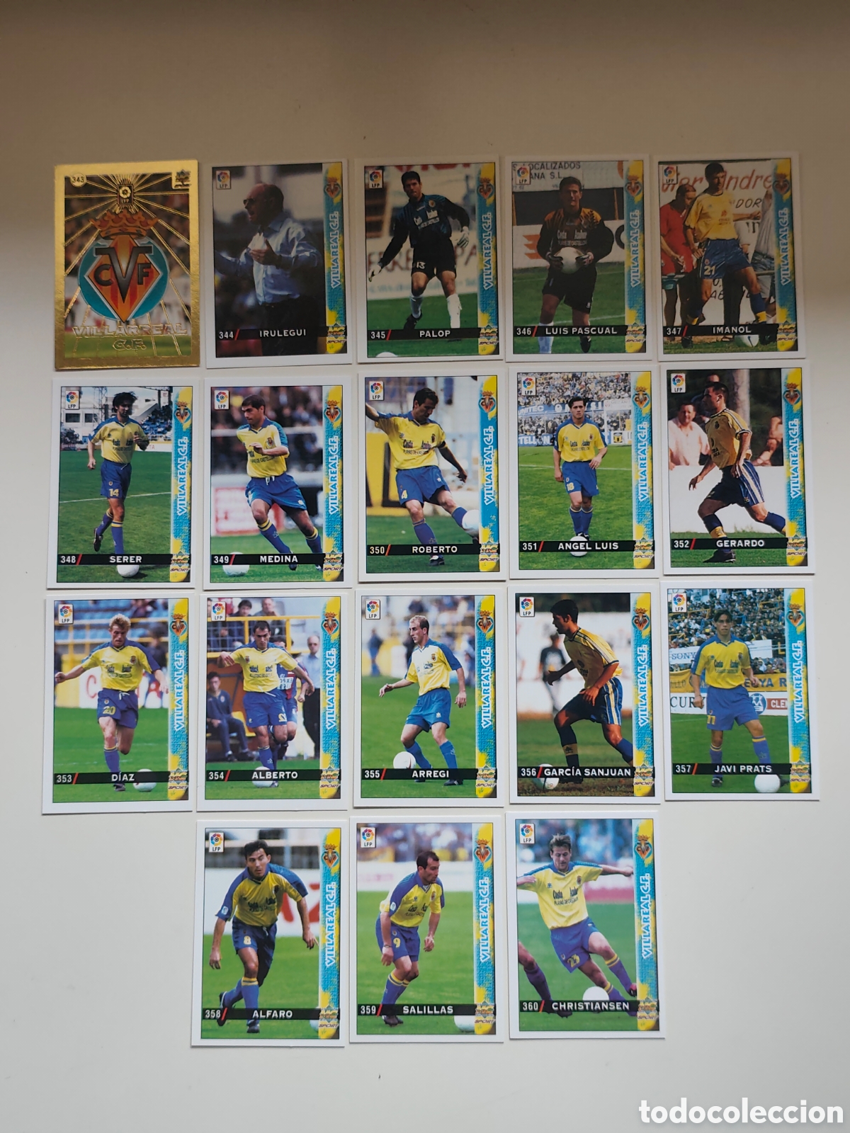 Cromos de f&uacute;tbol: 18 CARDS VILLARREAL MUNDICROMO 1998 1999 #