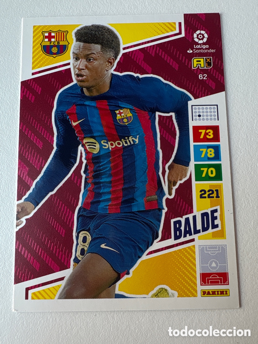 Cromos de f&uacute;tbol: Carta Balde 62 Bar&ccedil;a Adrenalyn 2022-23
