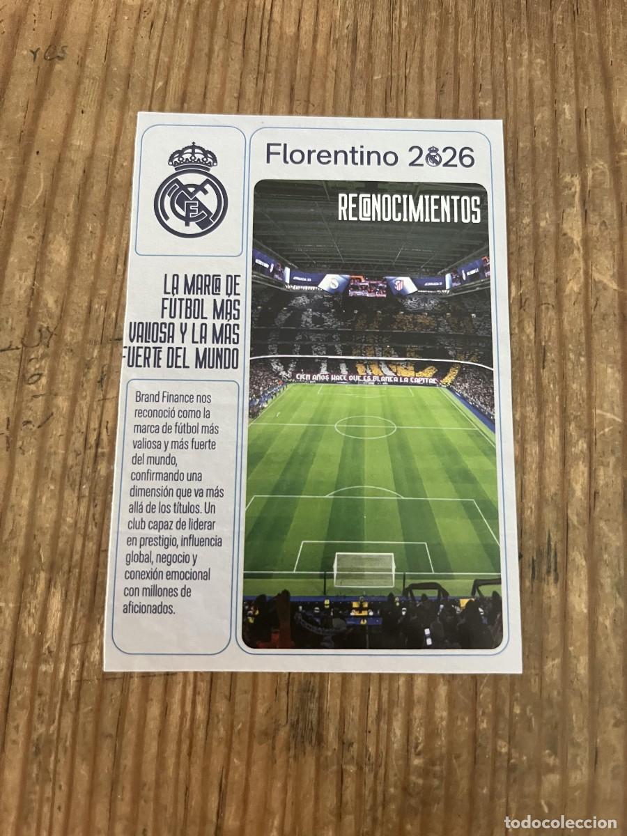 Cromos de f&uacute;tbol: R31952 CROMO SIN PEGAR NUNCA PEGADO REAL MADRID FLORENTINO 2026 ESTADIO SANTIAGO BERNABEU