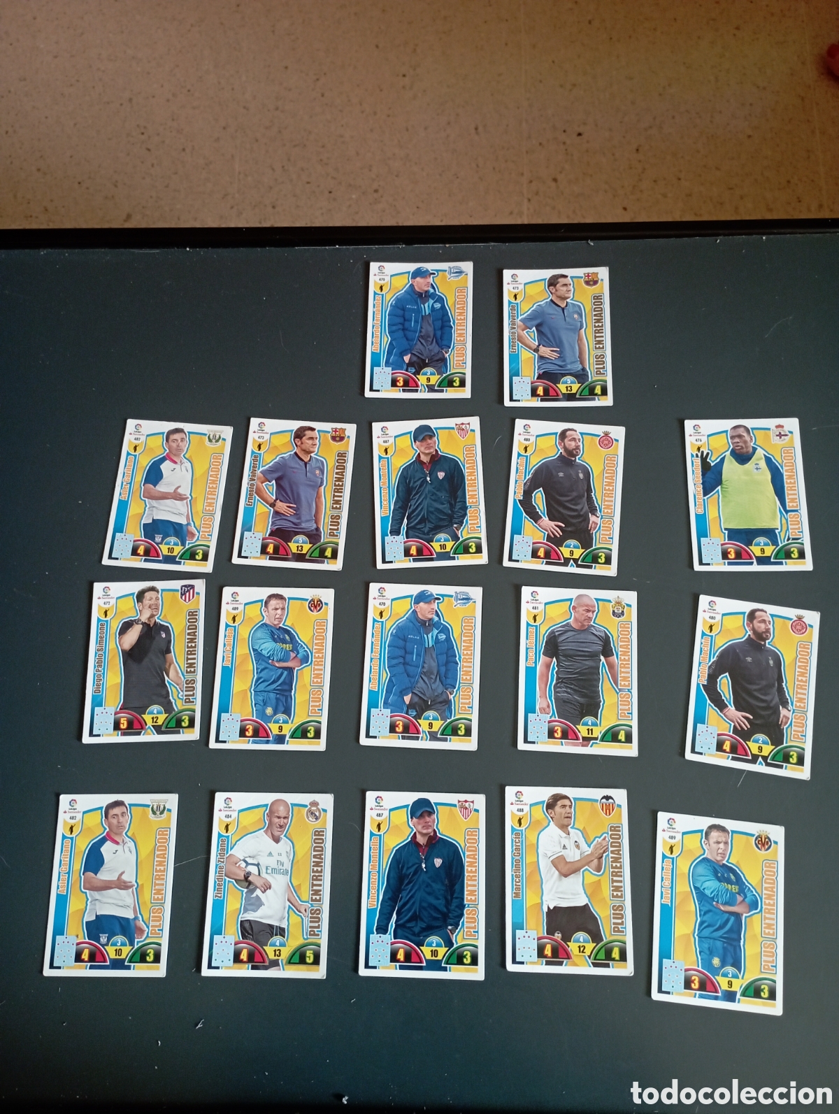 Cartes &agrave; collectionner de Football: Lote 17 cromos entrenadores adrenalyn XL 2017 18