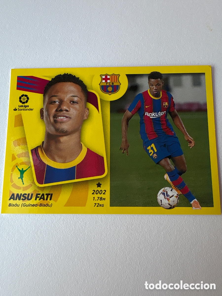 Figurine di Calcio: Carta Ansu Fati 18 Bar&ccedil;a Liga Este 2021-22