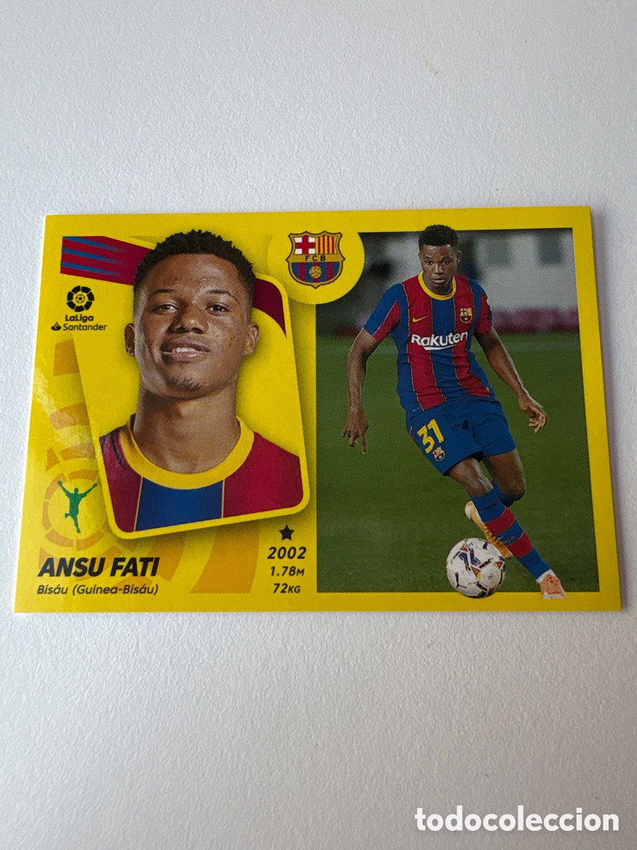 Figurine di Calcio: Carta Ansu Fati 18 Bar&ccedil;a Liga Este 2021-22
