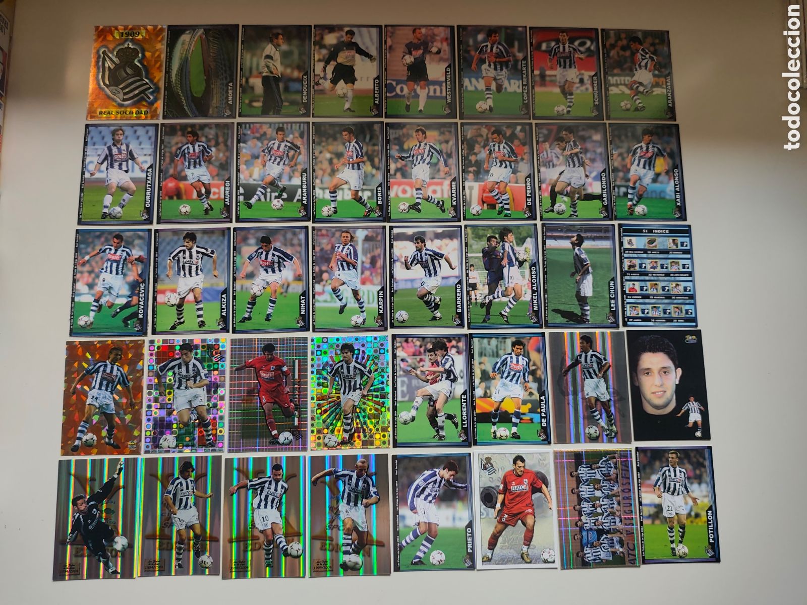 Football Stickers: COMPLETO 40 CARDS REAL SOCIEDAD MUNDICROMO 2003 2004 #