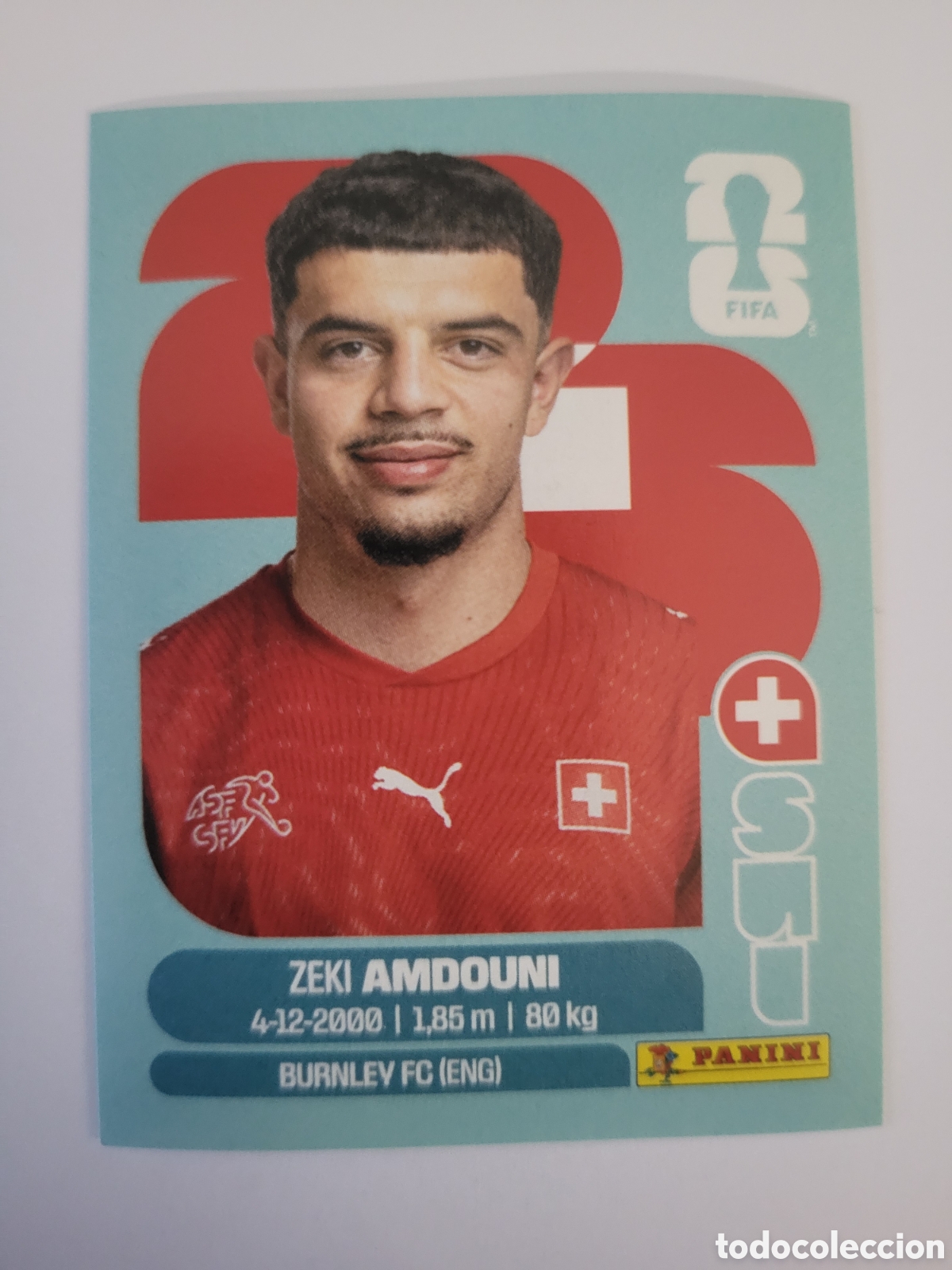 Cromos de f&uacute;tbol: SUI 20 Zeki Amdouni [Sticker] / FIFA World Cup 2026