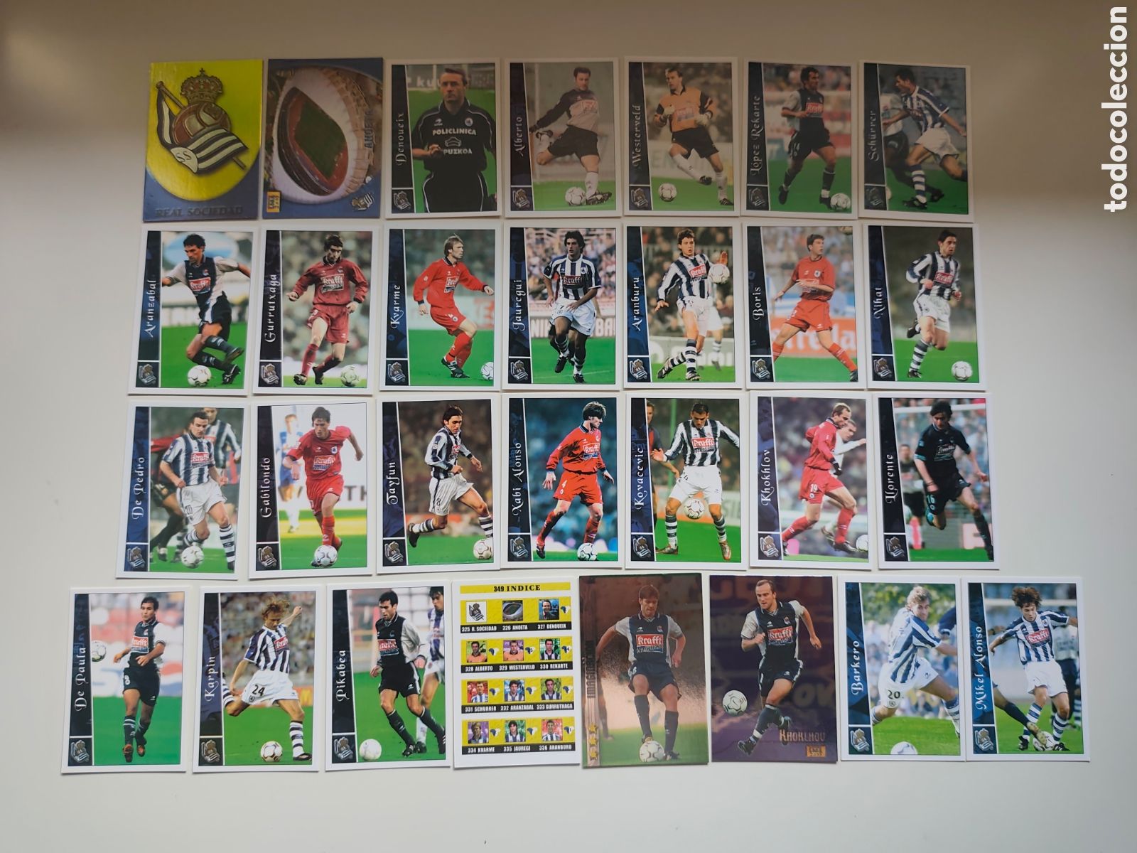 Cromos de Futebol: COMPLETO 29 CARDS REAL SOCIEDAD MUNDICROMO 2002 2003 #