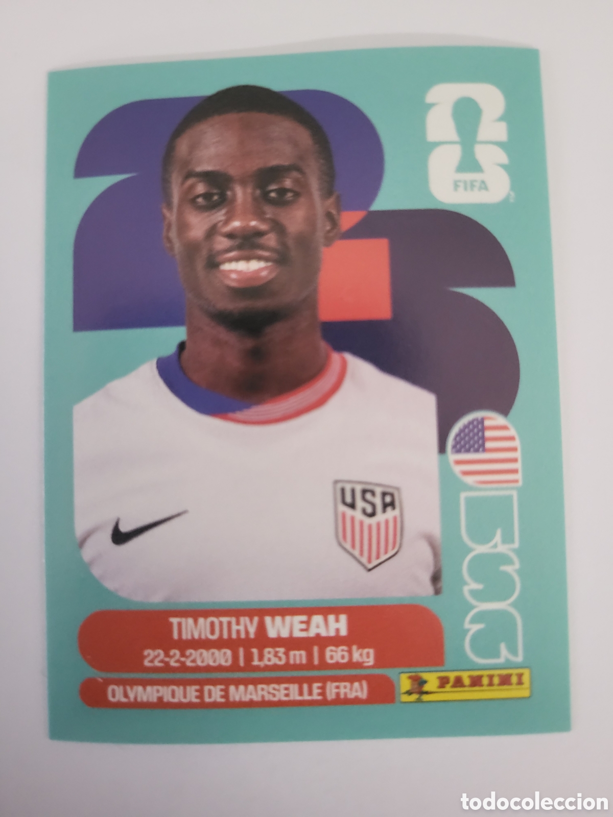 Cromos de Futebol: USA 12 Timothy Weah [Sticker] / FIFA World Cup 2026