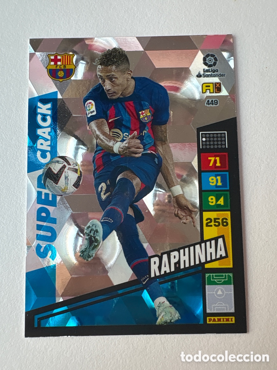Cromos de Futebol: Carta Raphinha S&uacute;per Crack 449 Bar&ccedil;a Adrenalyn 2022-23