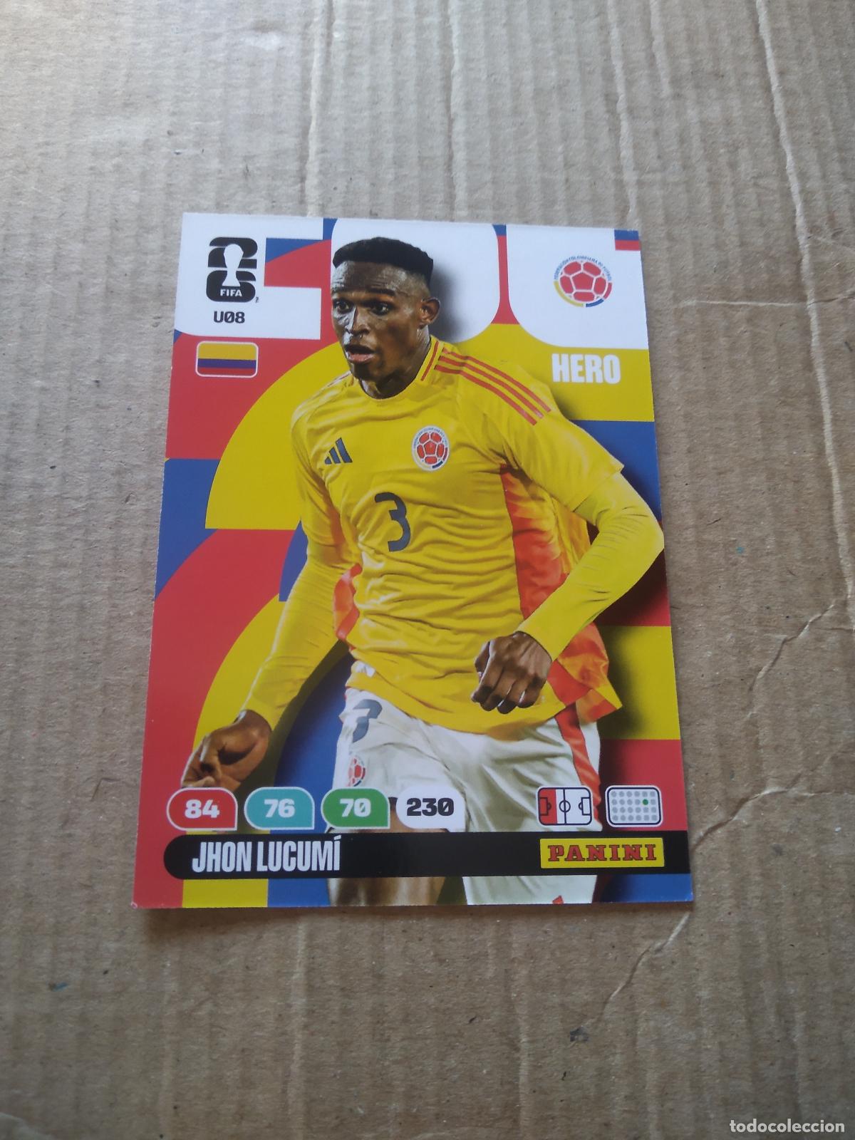 Cromos de f&uacute;tbol: U8 JHON LUCUMI COLOMBIA UPGRADE UPDATE CROMO FUTBOL PANINI ADRENALYN MUNDIAL 2026 WORLD CUP