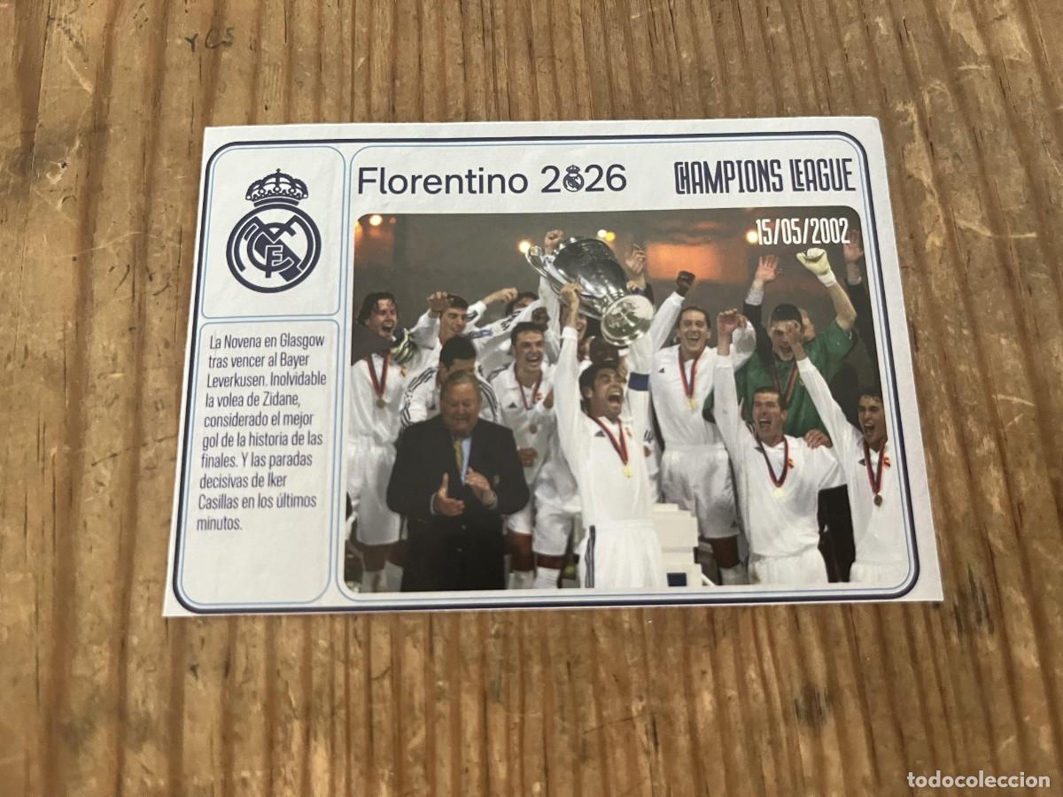 Cromos de f&uacute;tbol: R31967 CROMO SIN PEGAR NUNCA PEGADO REAL MADRID FLORENTINO 2026 CAMPEON UEFA CHAMPIONS 2002