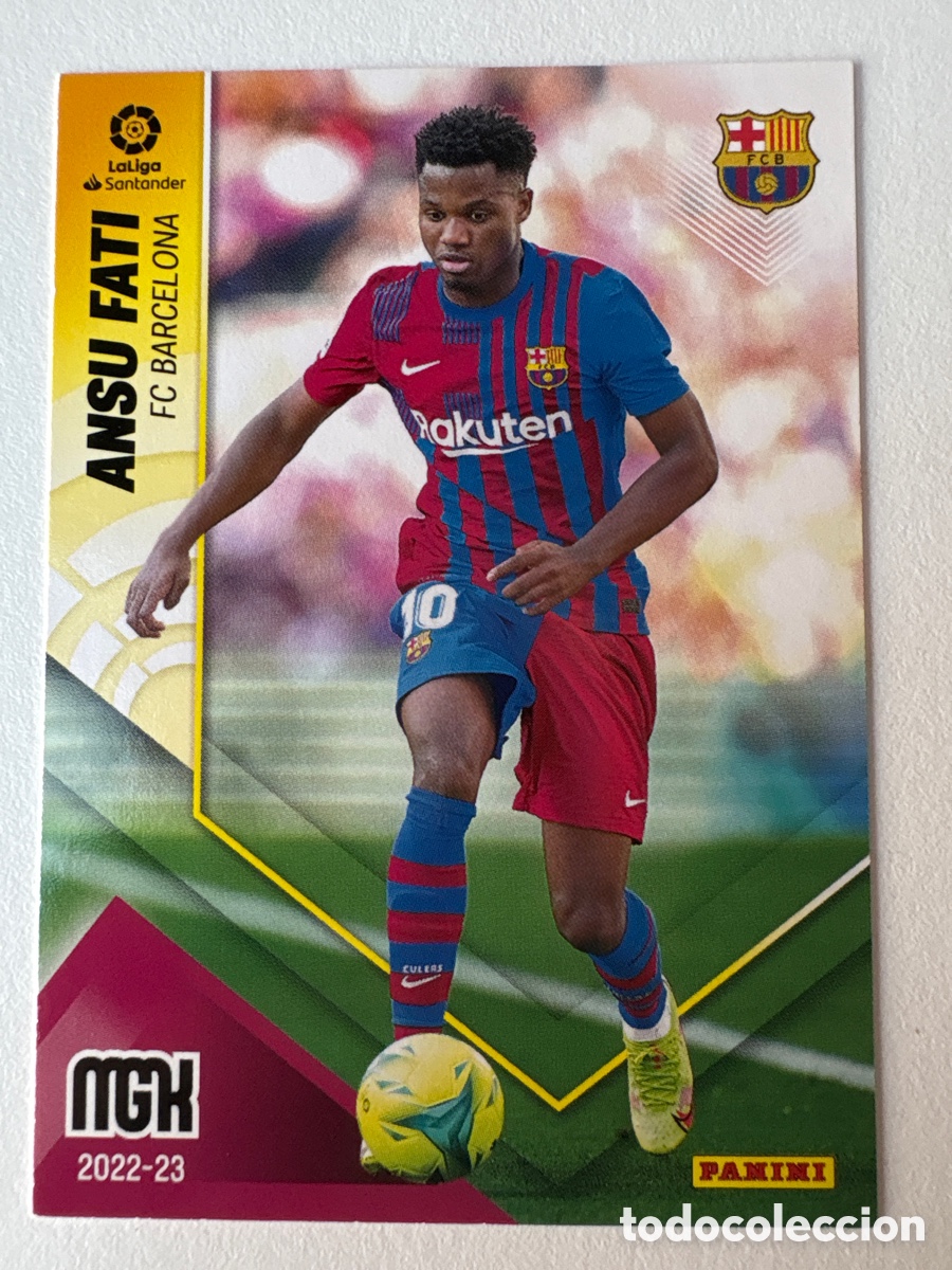 Cromos de f&uacute;tbol: Carta Ansu Fati 81 Bar&ccedil;a Megacracks 2022-23