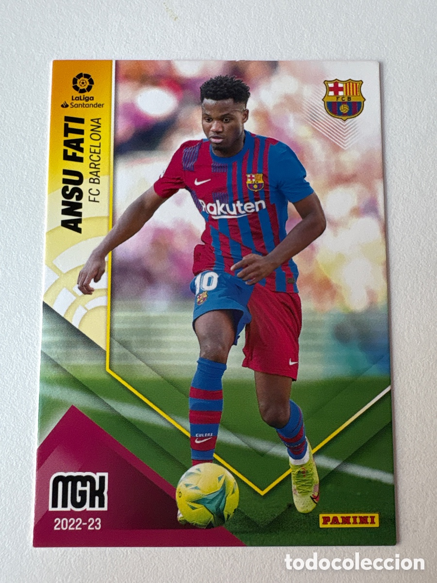 Cromos de f&uacute;tbol: Carta Ansu Fati 81 Bar&ccedil;a Megacracks 2022-23