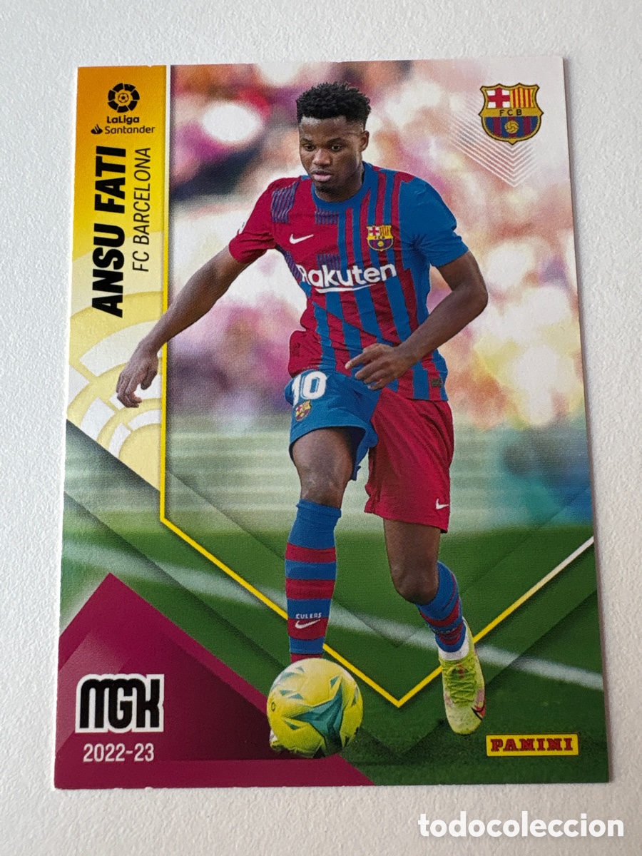 Cromos de f&uacute;tbol: Carta Ansu Fati 81 Bar&ccedil;a Megacracks 2022-23