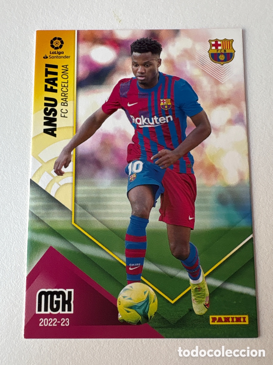 Cromos de f&uacute;tbol: Carta Ansu Fati 81 Bar&ccedil;a Megacracks 2022-23