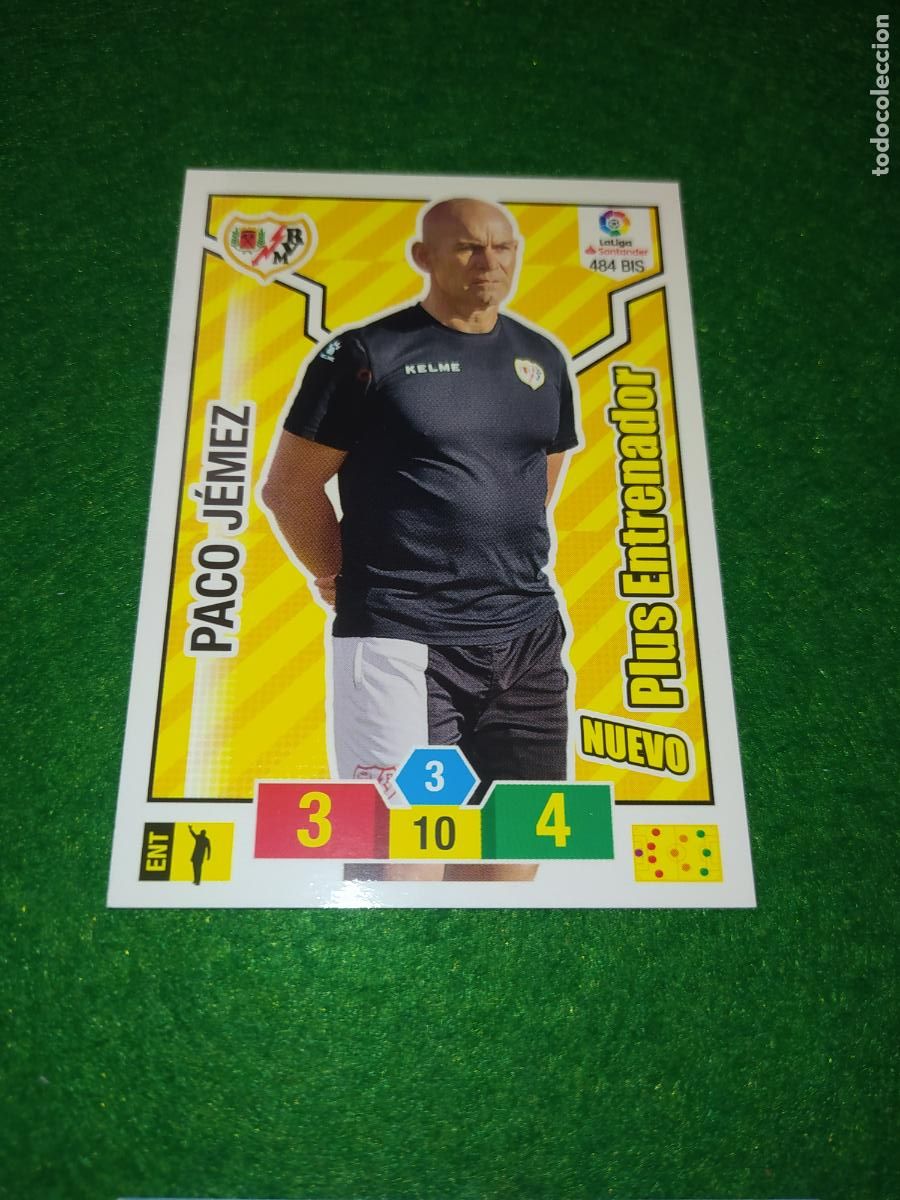 Cromos de f&uacute;tbol: EDICION LIMITADA ADRENALYN 2018 2019 NUEVO PLUS ENTRENADOR PACO JEMEZ RAYO VALLECANO