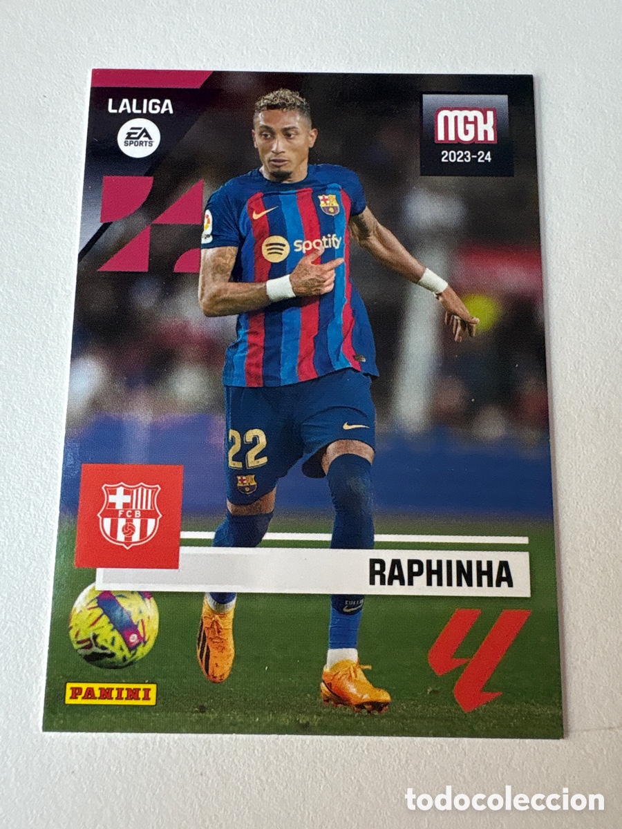 Fu&szlig;ball-Sticker: Carta Raphinha 104 Bar&ccedil;a Megacracks 2023-24