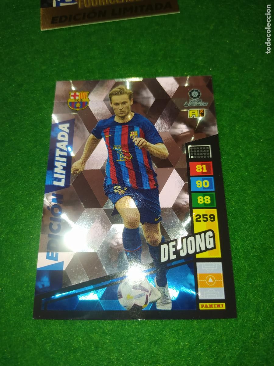 Football Stickers: EDICION LIMITADA ADRENALYN 2022 2023 DE JONG FC BARCELONA