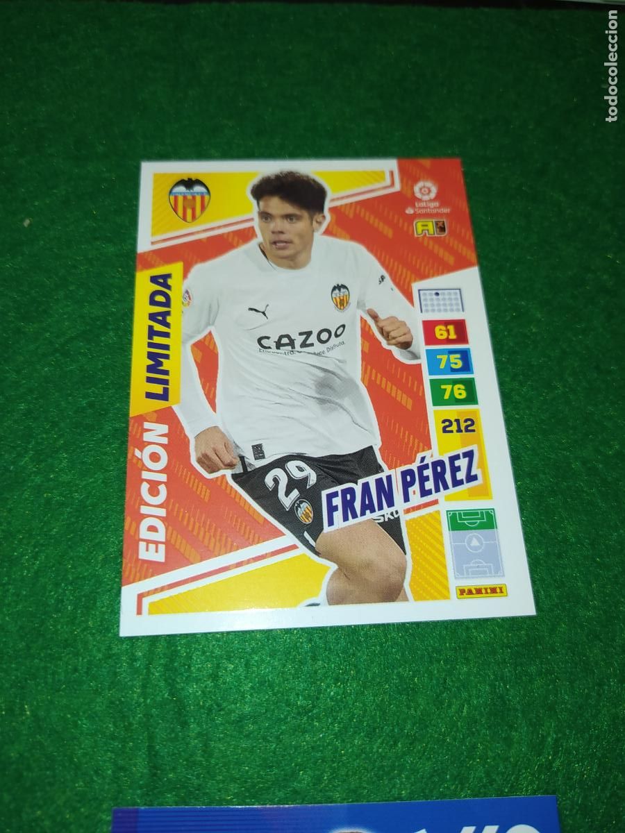 Football Stickers: EDICION LIMITADA ADRENALYN 2022 2023 FRAN PEREZ VALENCIA