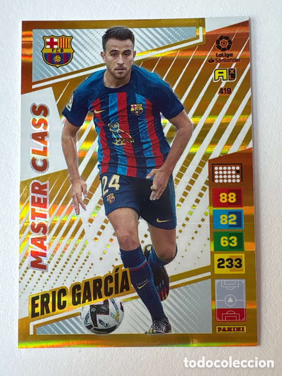 Cromos de f&uacute;tbol: Carta Eric Garc&iacute;a M&aacute;ster Class 419 Bar&ccedil;a Adrenalyn 2022-23