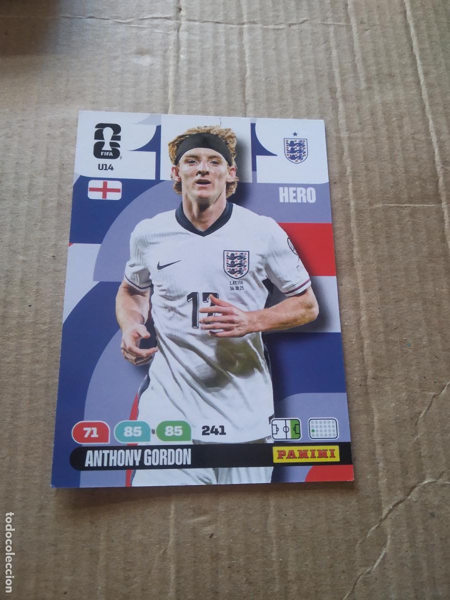 Football Stickers: U14 GORDON ROOKIE INGLATERRA UPGRADE UPDATE CROMO FUTBOL PANINI ADRENALYN MUNDIAL 2026 WORLD CUP