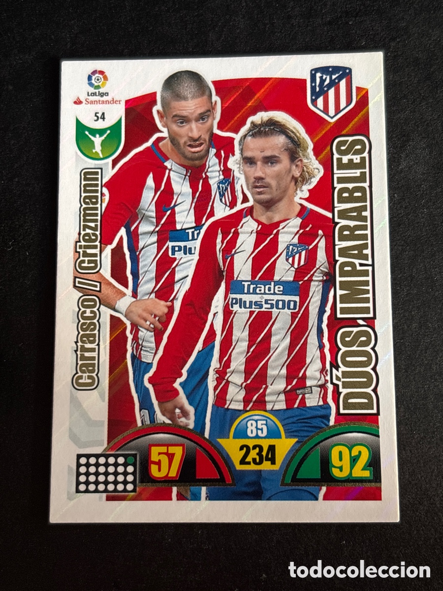 Football Stickers: DUOS IMPARABLES N&ordm; 54 CARRASCO / GRIEZMANN (ATLETICO DE MADRID) ADRENALYN XL 2017 2018 17 18