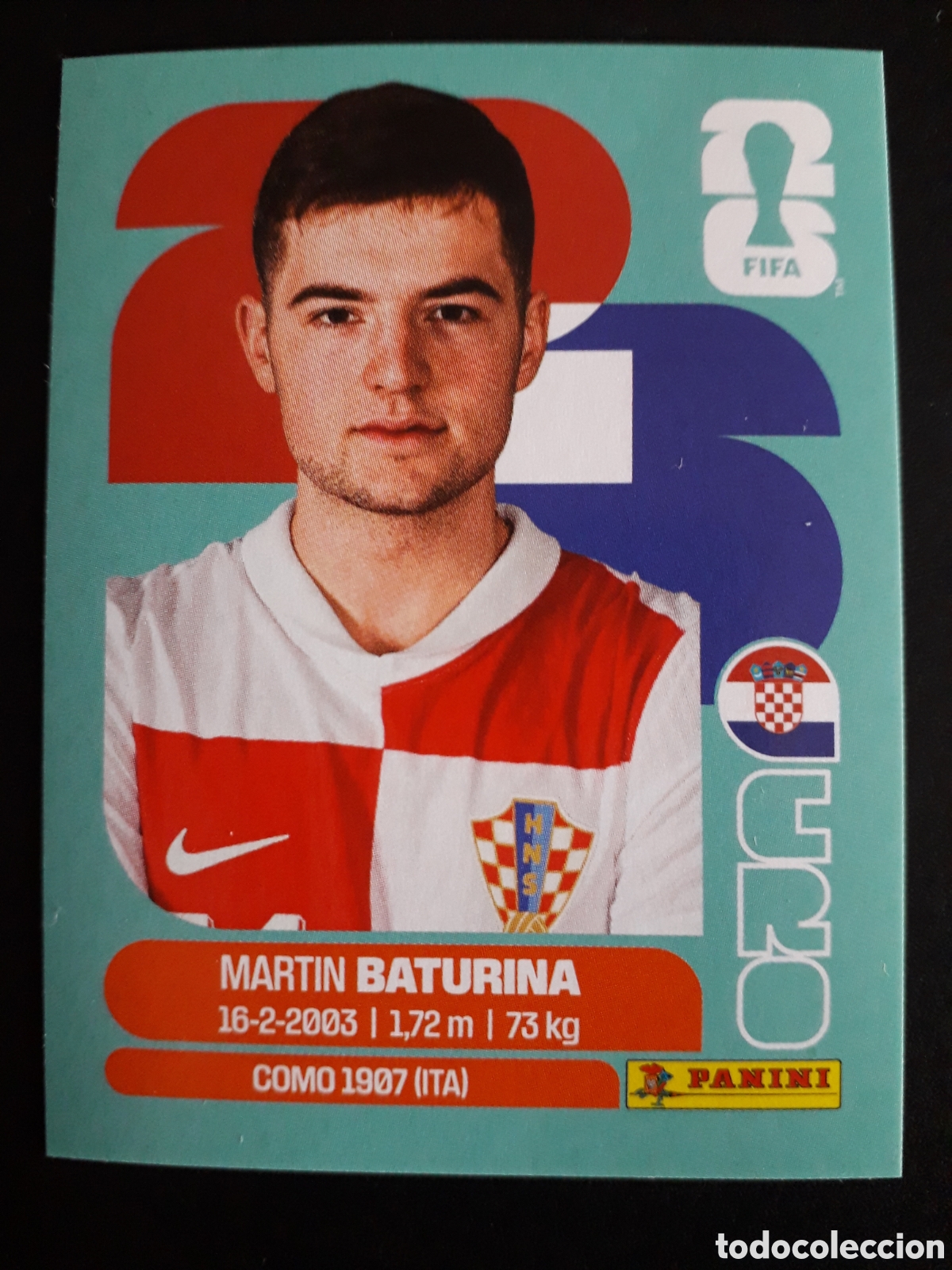 Cromos de f&uacute;tbol: BATURINA CROACIA CRO 11 MUNDIAL F&Uacute;TBOL 2026 FIFA WORLD CUP PANINI SIN PEGAR PEDIDO M&Iacute;NIMO 3&euro;
