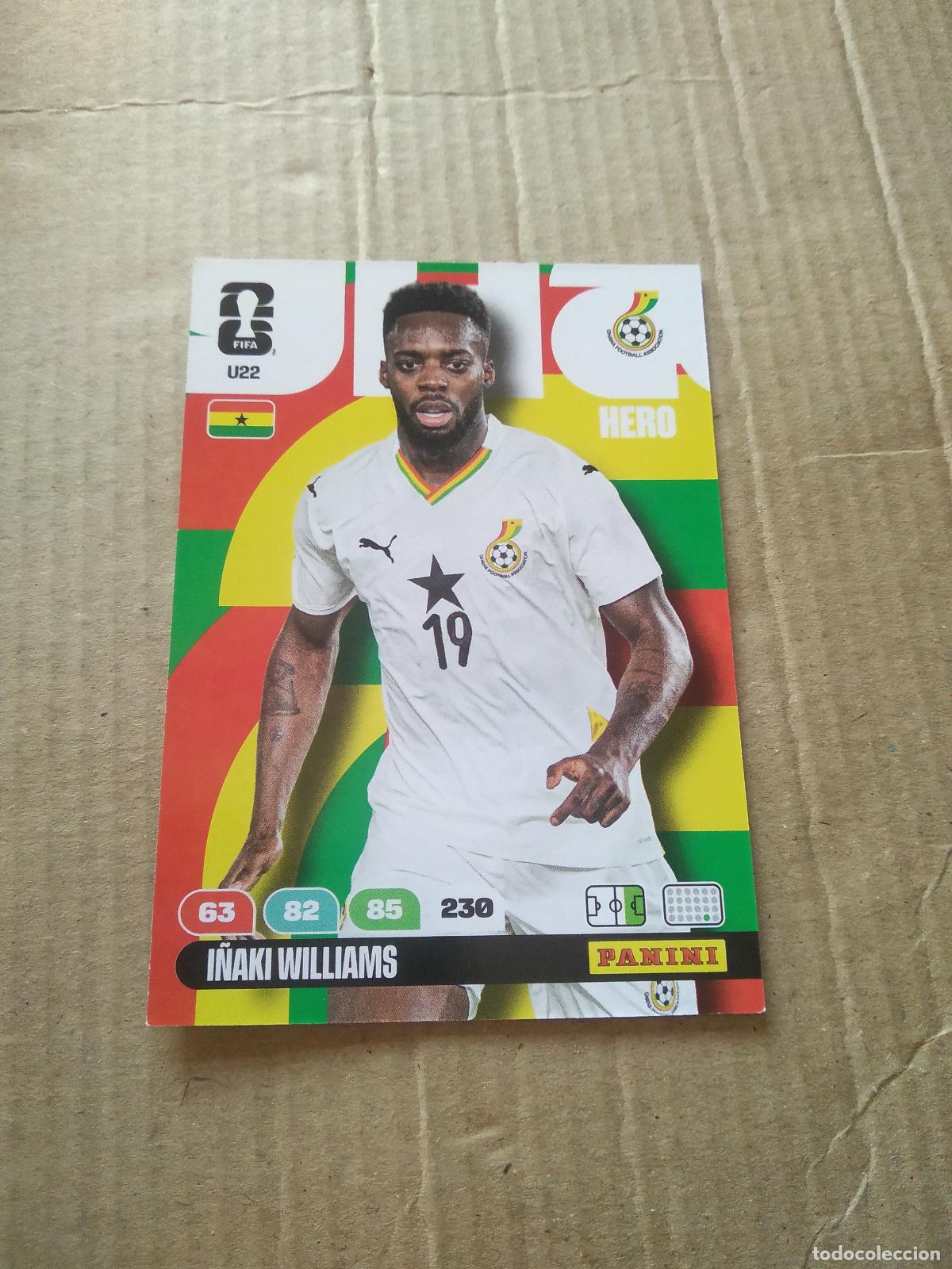 Football Stickers: U22 I&Ntilde;AKI WILLIAMS ghana UPGRADE UPDATE CROMO FUTBOL PANINI ADRENALYN MUNDIAL 2026 WORLD CUP
