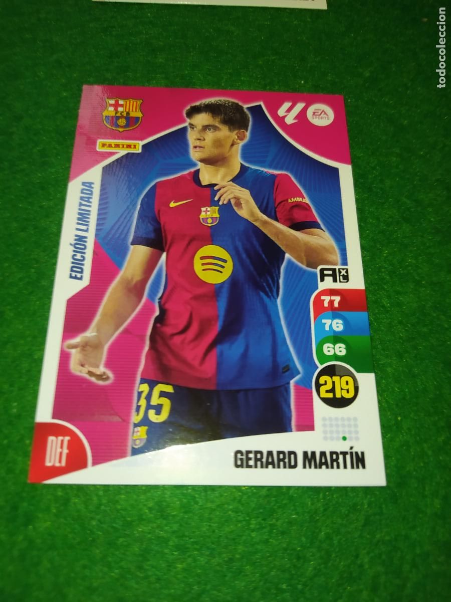 Football Stickers: EDICION LIMITADA ADRENALYN 2024 2025 GERARD MARTIN FC BARCELONA