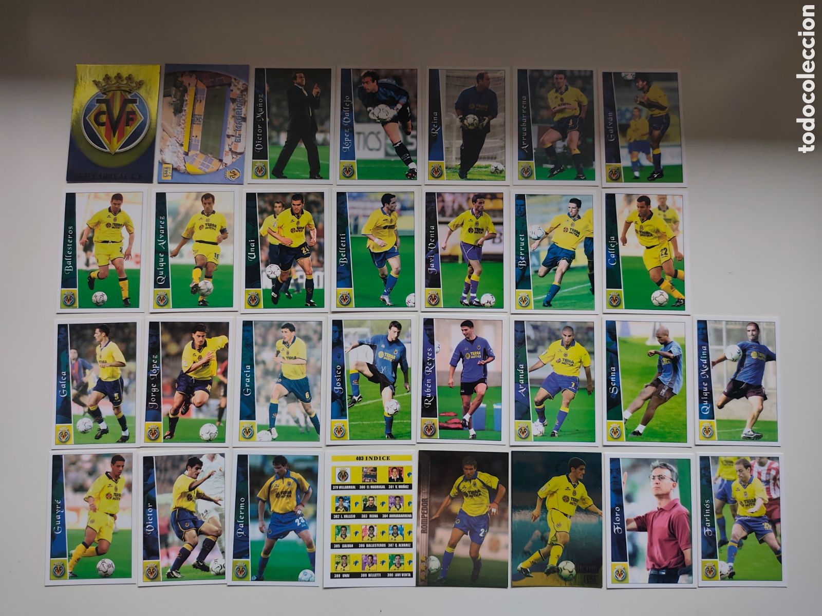 Football Stickers: COMPLETO 30 CARDS VILLARREAL MUNDICROMO 2002 2003 #