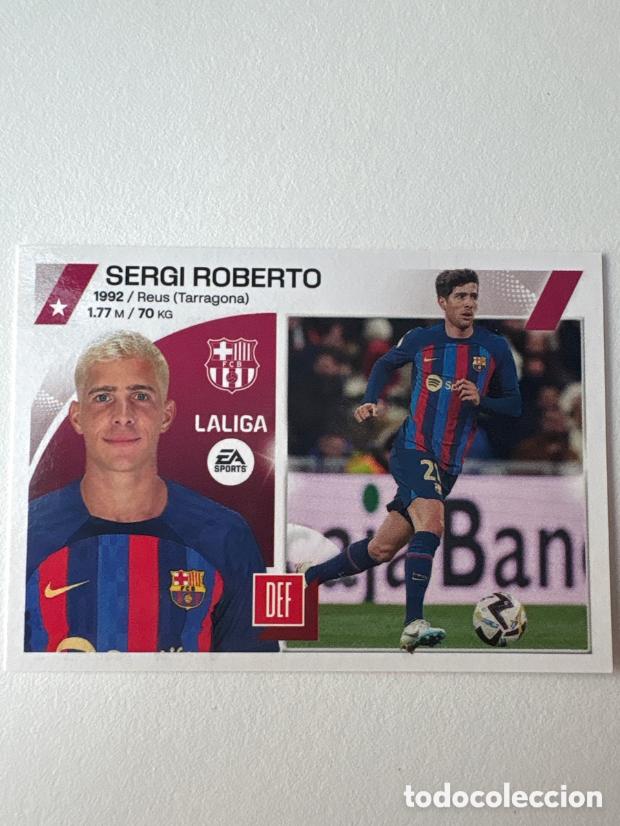 Cromos de Futebol: Carta Sergi Roberto 5 Bar&ccedil;a Liga Este 2023-24