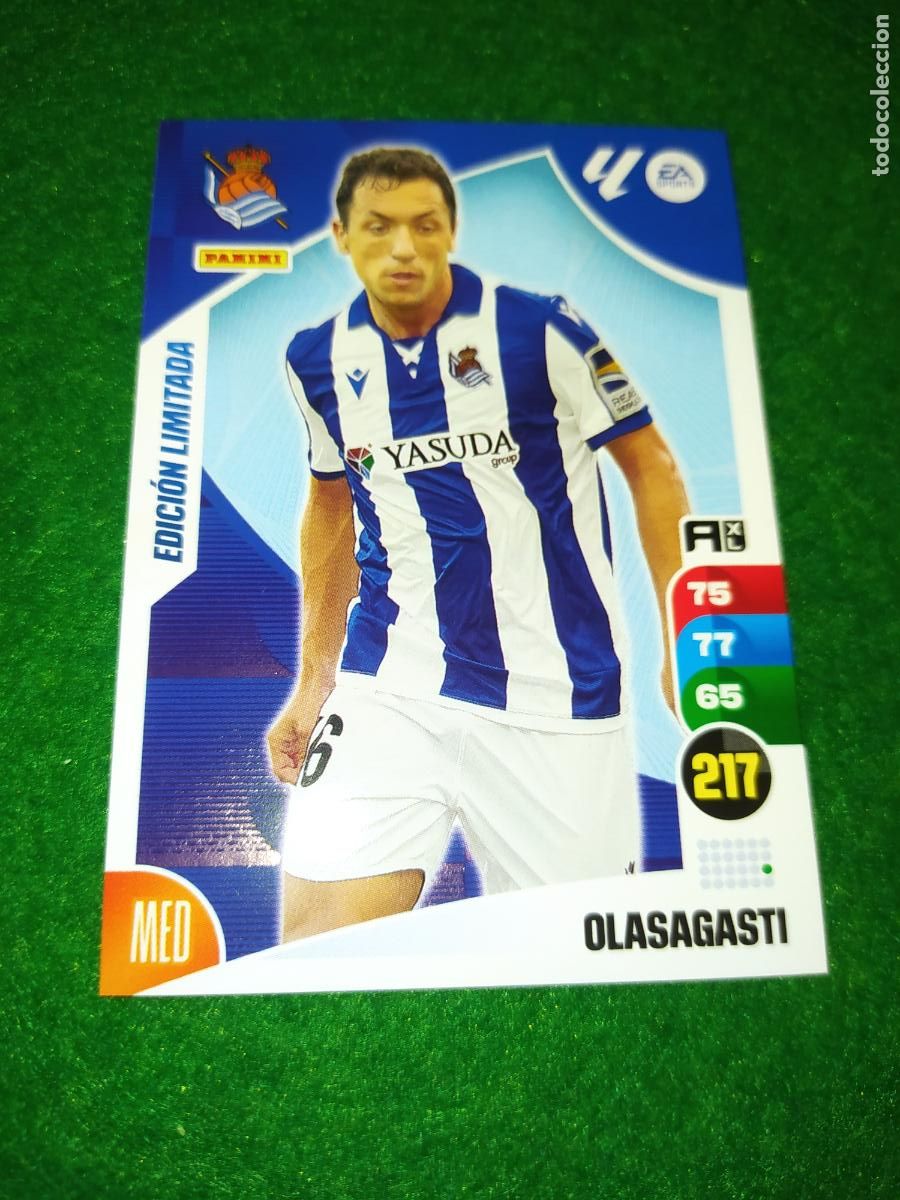 Cromos de f&uacute;tbol: EDICION LIMITADA ADRENALYN 2024 2025 OLASAGASTI REAL SOCIEDAD