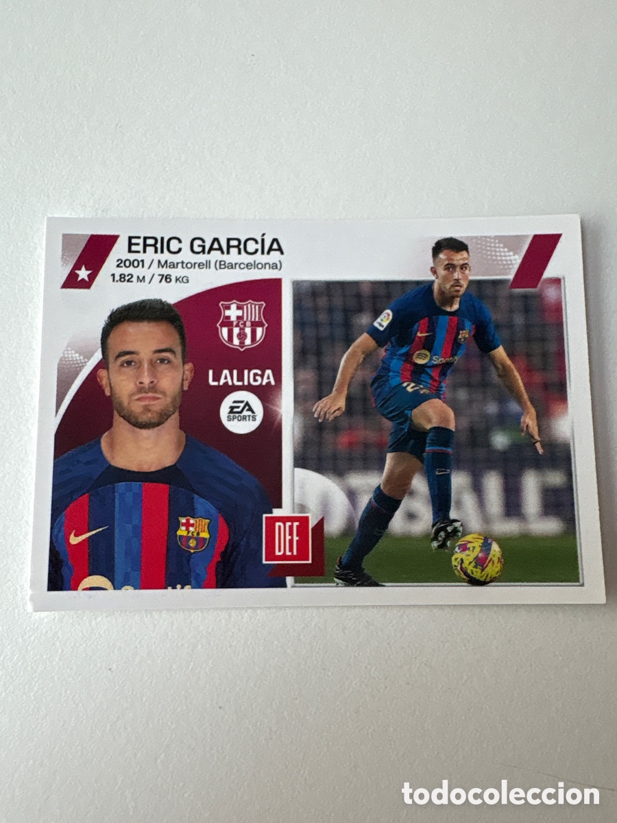 Cromos de f&uacute;tbol: Carta Eric Garc&iacute;a 9 Bar&ccedil;a Liga Este 2023-24