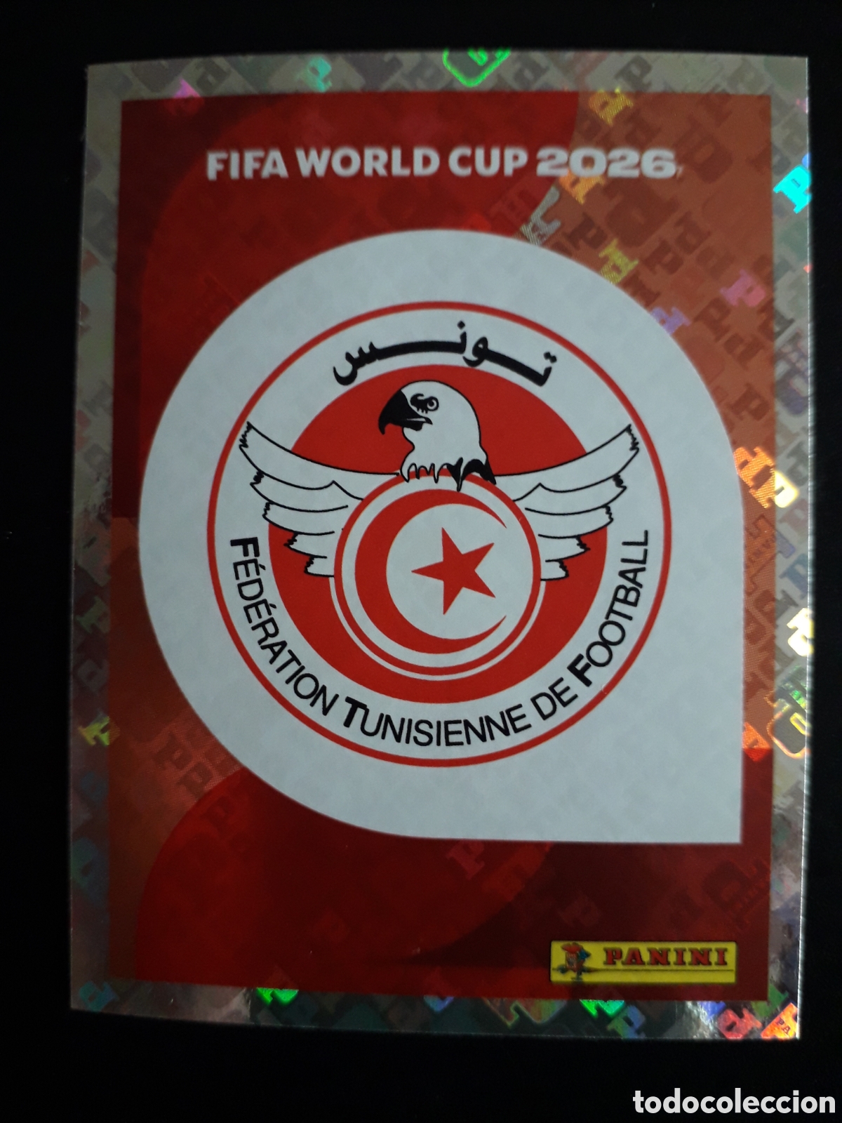 Fu&szlig;ball-Sticker: ESCUDO T&Uacute;NEZ TUN 1 MUNDIAL F&Uacute;TBOL 2026 FIFA WORLD CUP PANINI SIN PEGAR PEDIDO M&Iacute;NIMO 3&euro;
