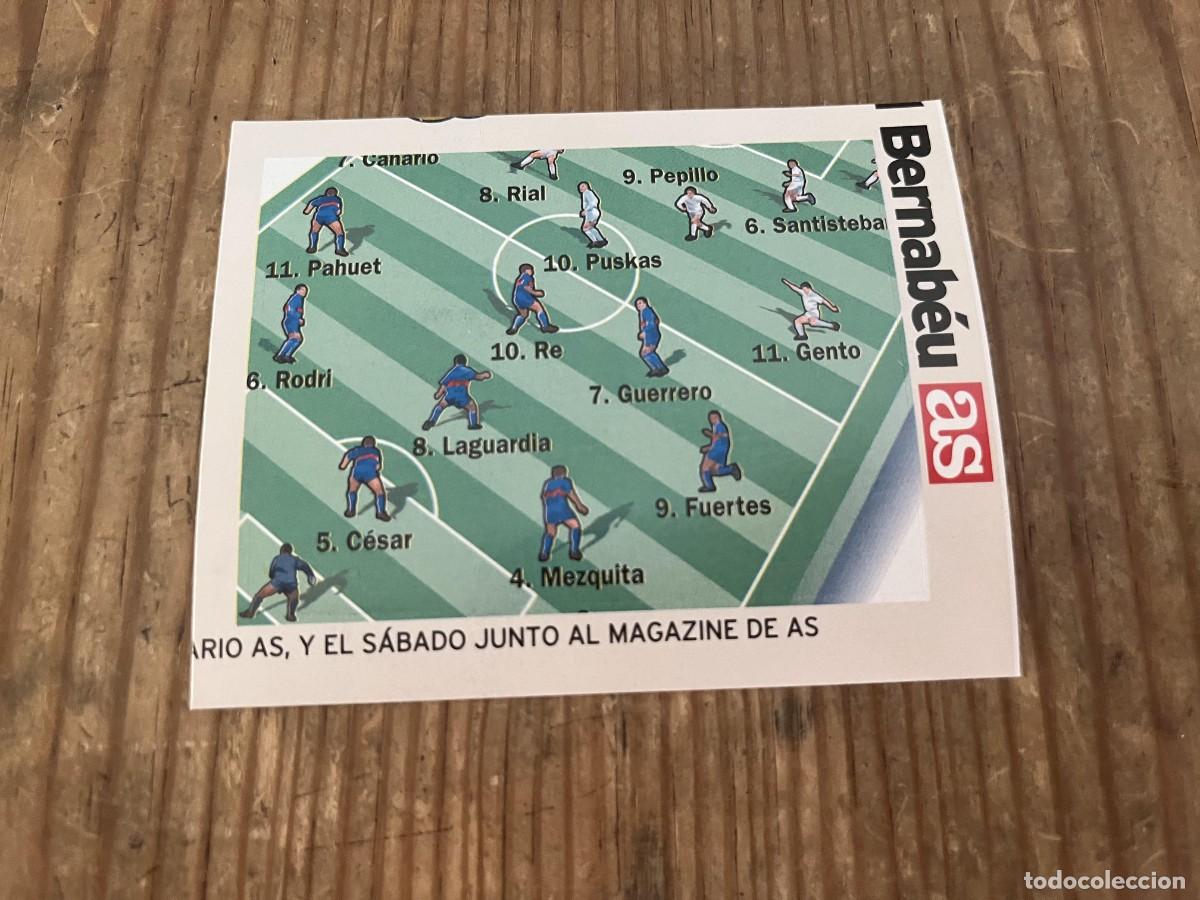 Cromos de f&uacute;tbol: R32005 CROMO SIN PEGAR NUNCA PEGADO REAL MADRID # 74 REAL MADRID ELCHE ONCE ALINEACION LINE-UPS