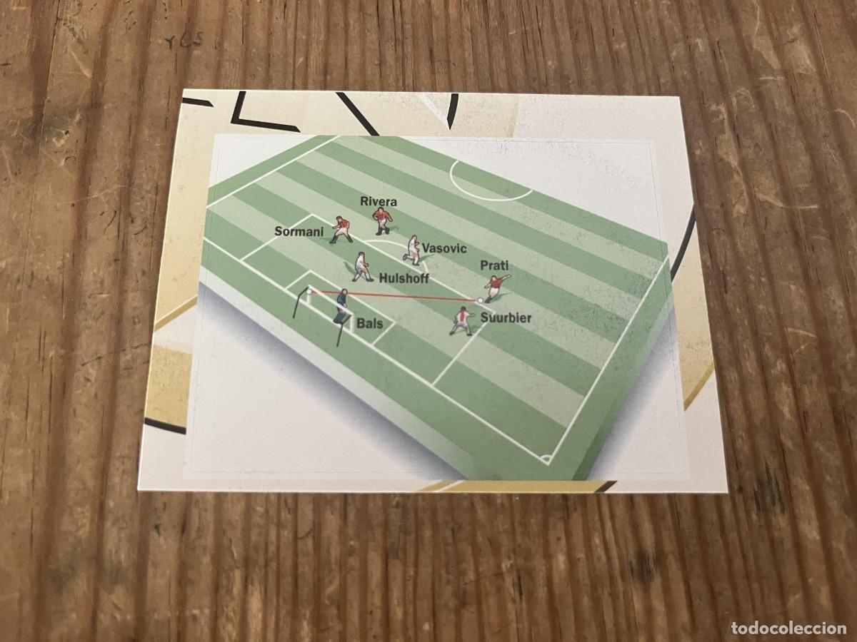 Cromos de f&uacute;tbol: R32007 CROMO SIN PEGAR NUNCA PEGADO REAL MADRID # 127 FINAL COPA EUROPA AJAX MILAN GOL PRATI