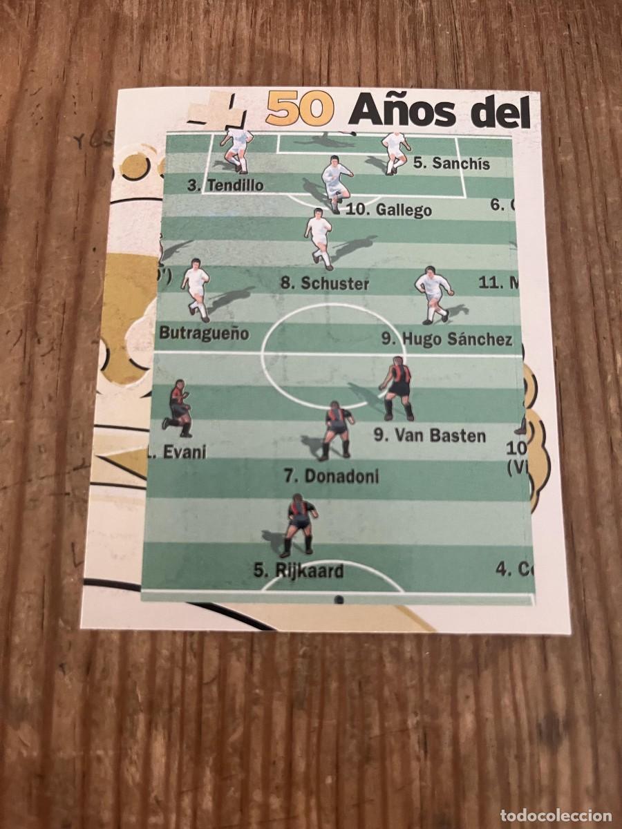 Cromos de f&uacute;tbol: R32013 CROMO SIN PEGAR NUNCA PEGADO REAL MADRID # 198 REAL MADRID MILAN ONCE ALINEACION LINE-UPS
