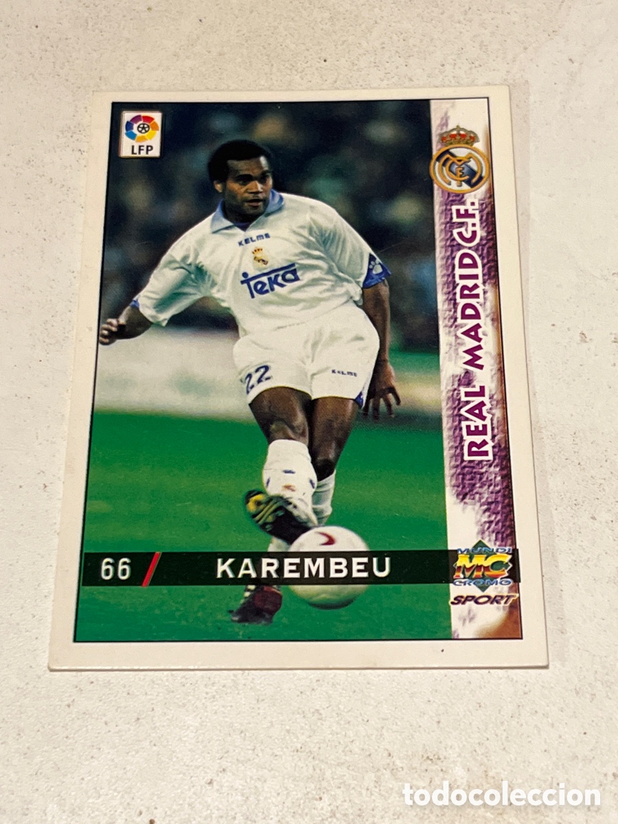 Cromos de f&uacute;tbol: Cromo Mundi Cromo Sport N&deg;66 Karembu Real Madrid Liga 98-99