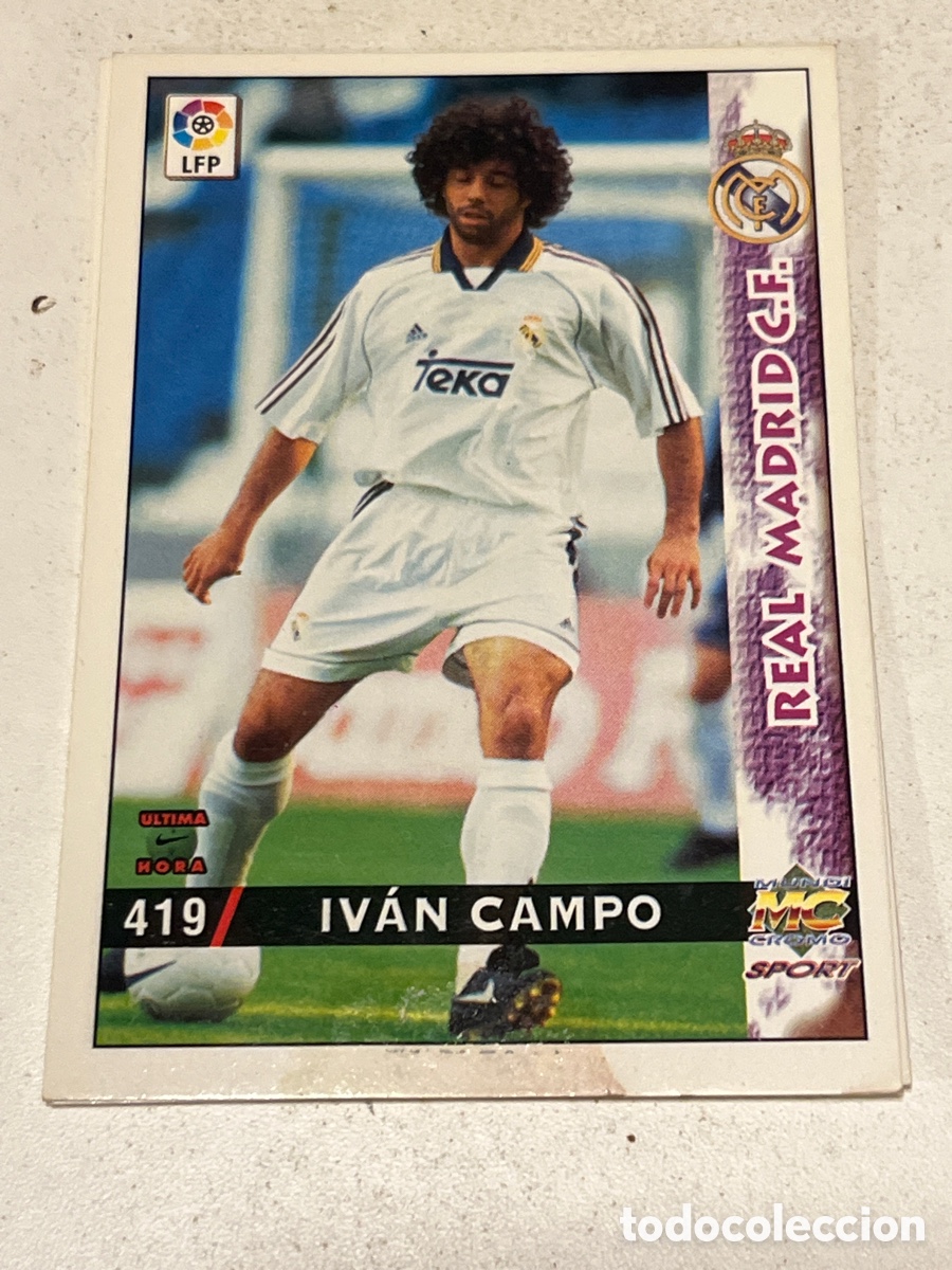 Cromos de f&uacute;tbol: Cromo Mundi Cromo Sport N&deg;419 Iv&aacute;n Campo Real Madrid Liga 98-99