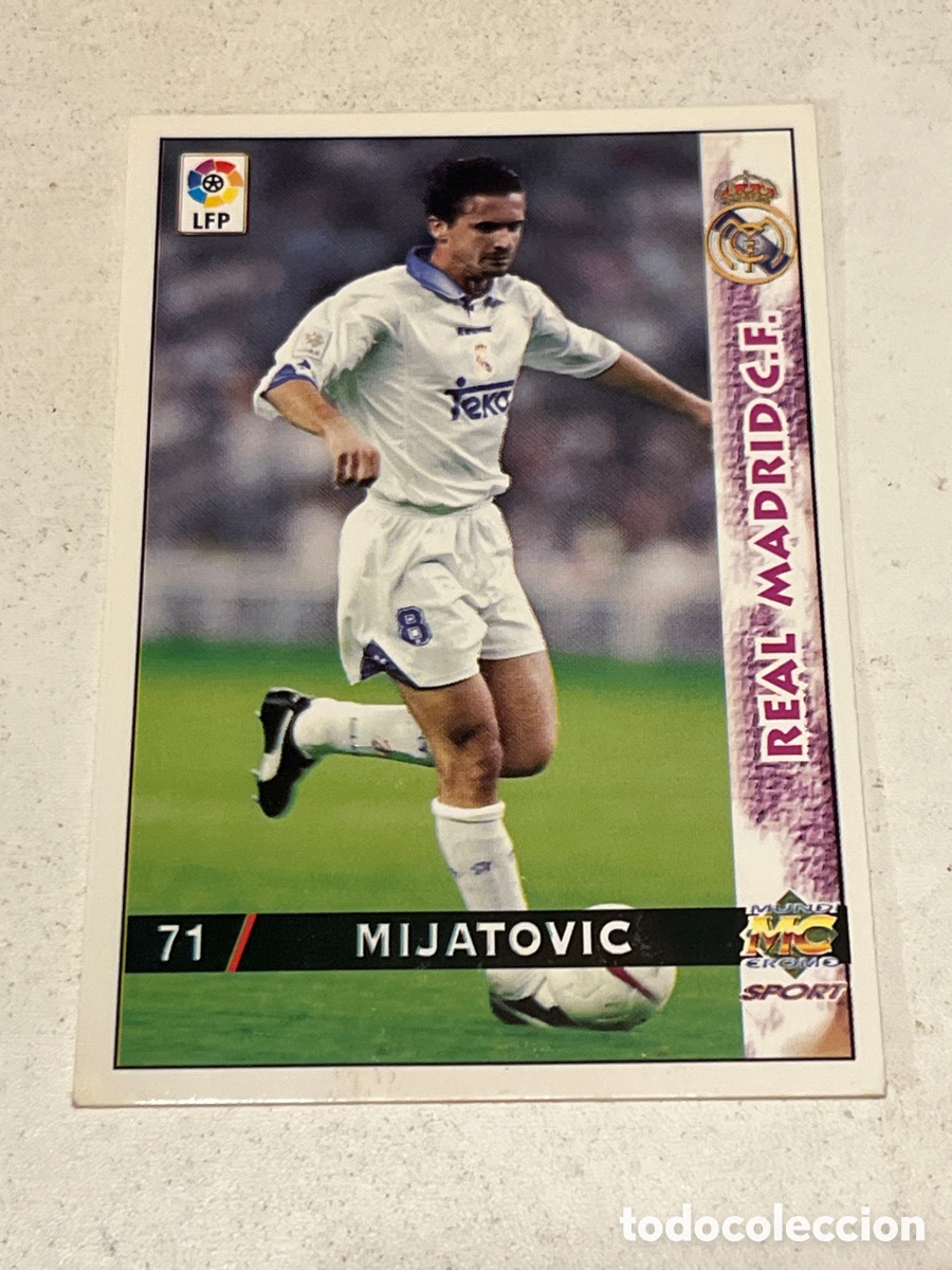 Cromos de f&uacute;tbol: Cromo Mundi Cromo Sport N&deg;71 Mijatovic Real Madrid Liga 98-99