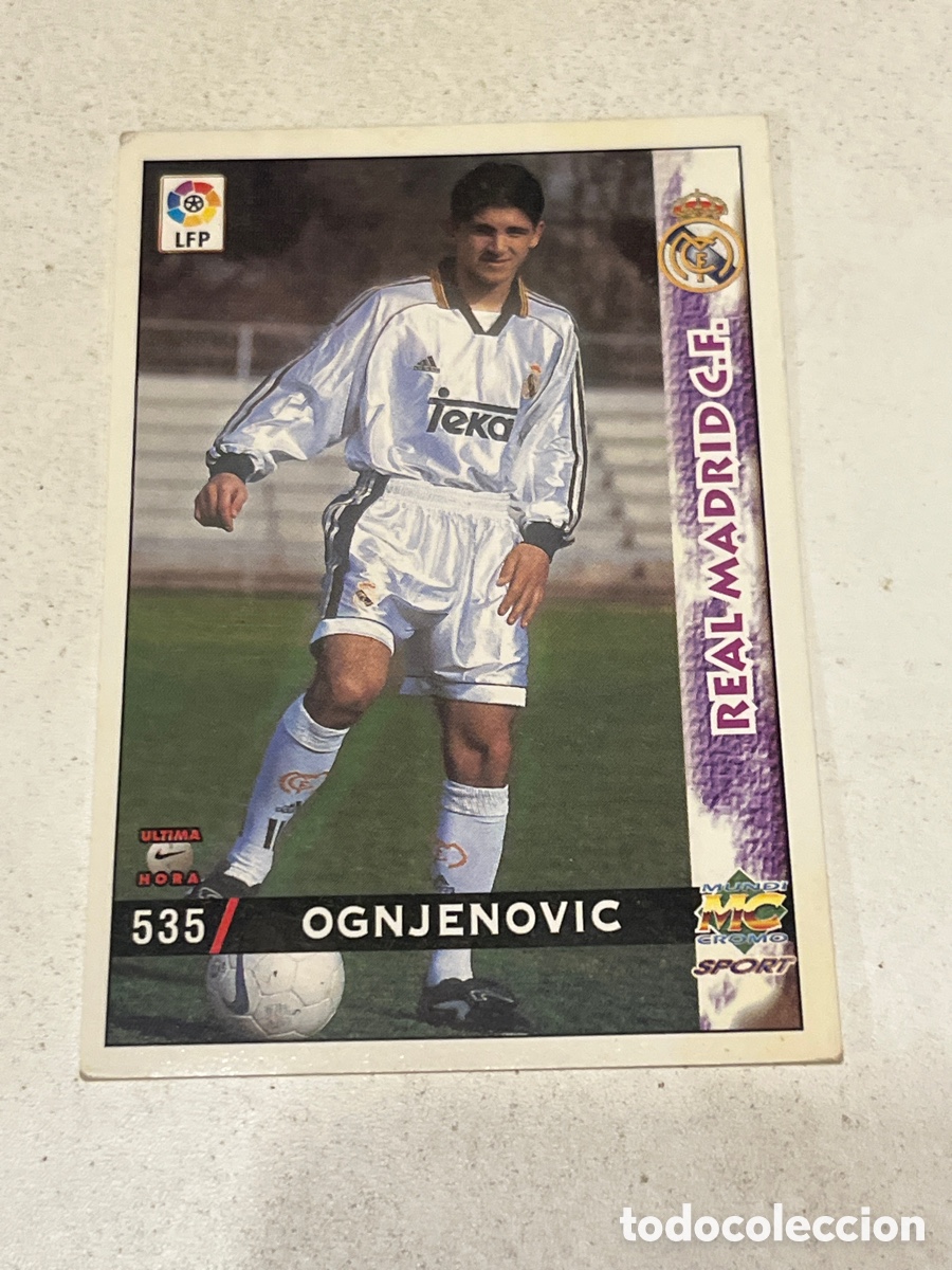 Cromos de f&uacute;tbol: Cromo Mundi Cromo Sport N&deg;535 Ognjenovic Real Madrid Liga 98-99