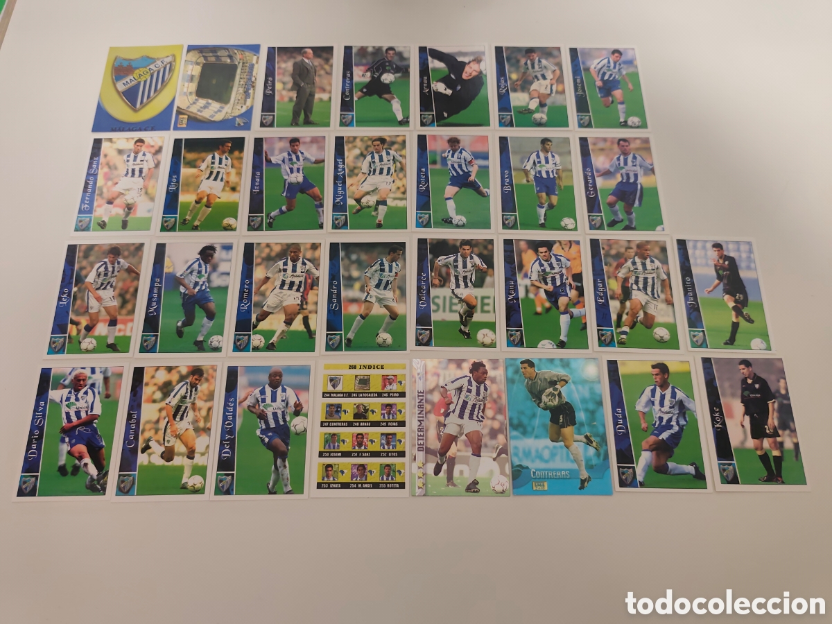 Cromos de f&uacute;tbol: COMPLETO 30 CARDS M&Aacute;LAGA MUNDICROMO 2002 2003 #