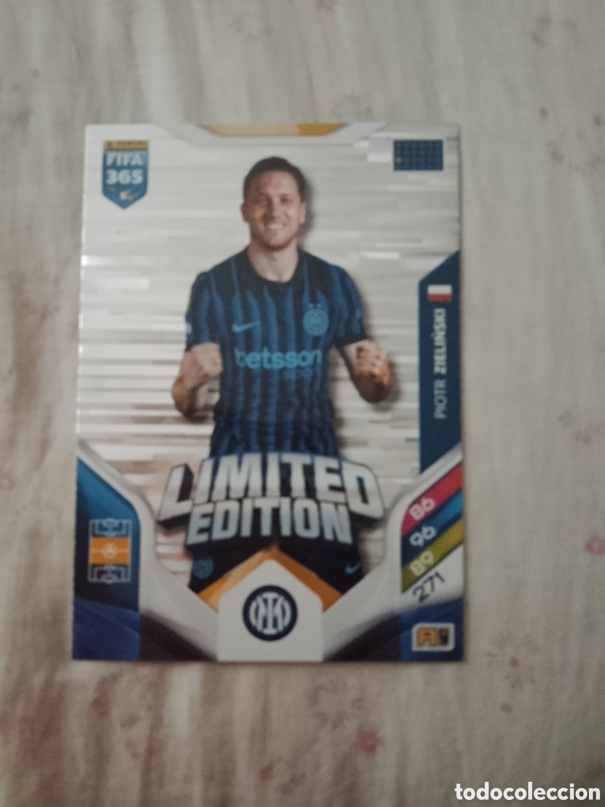 Cromos de f&uacute;tbol: ZIELINSKI INTER MILAN EDICI&Oacute;N LIMITADA XXL CROMO FUTBOL PANINI ADRENALYN 25-26 FIFA 365 2025-2026