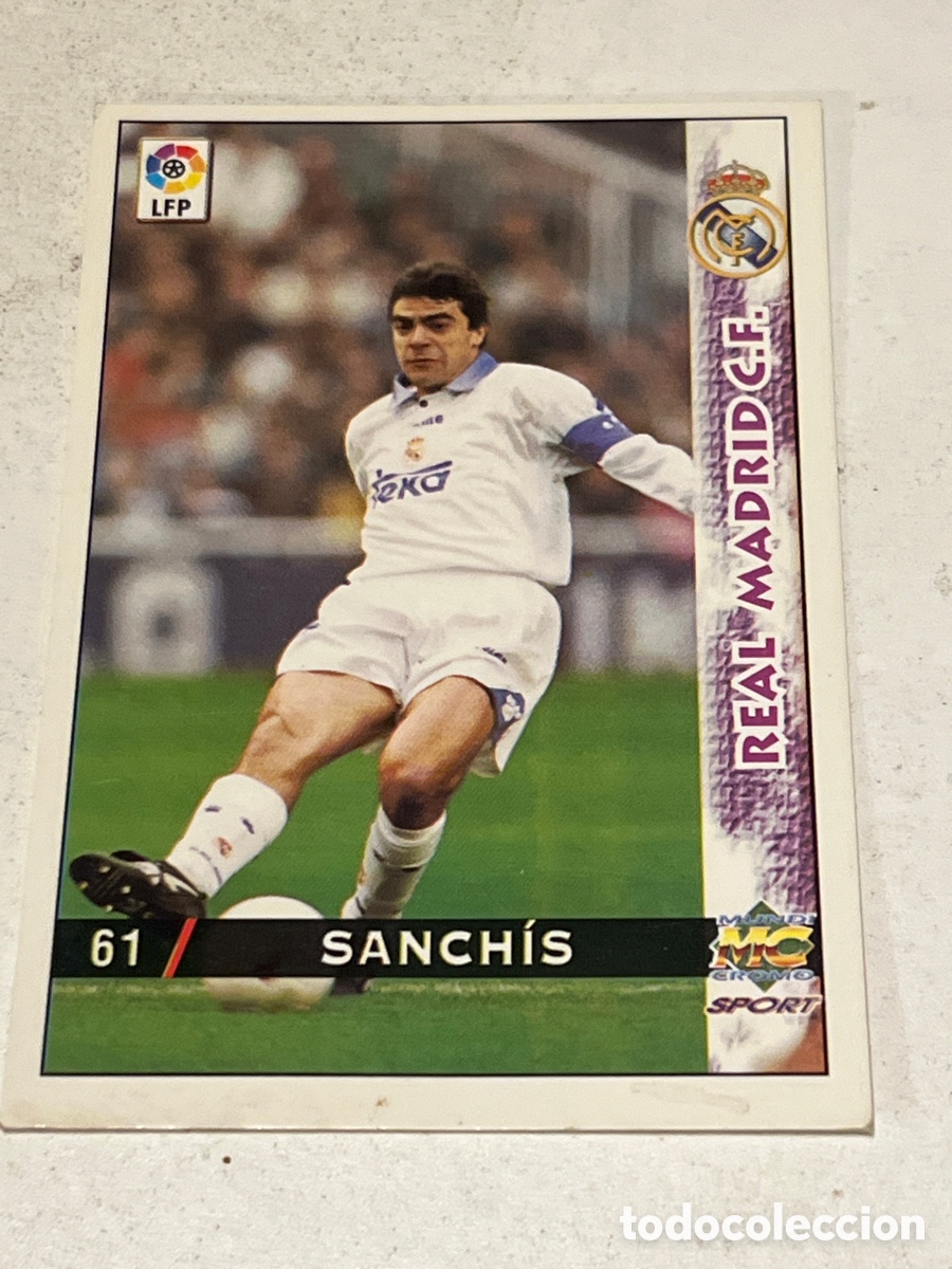 Cromos de f&uacute;tbol: Cromo Mundi Cromo Sport N&deg;61 Sanch&iacute;s Real Madrid Liga 98-99