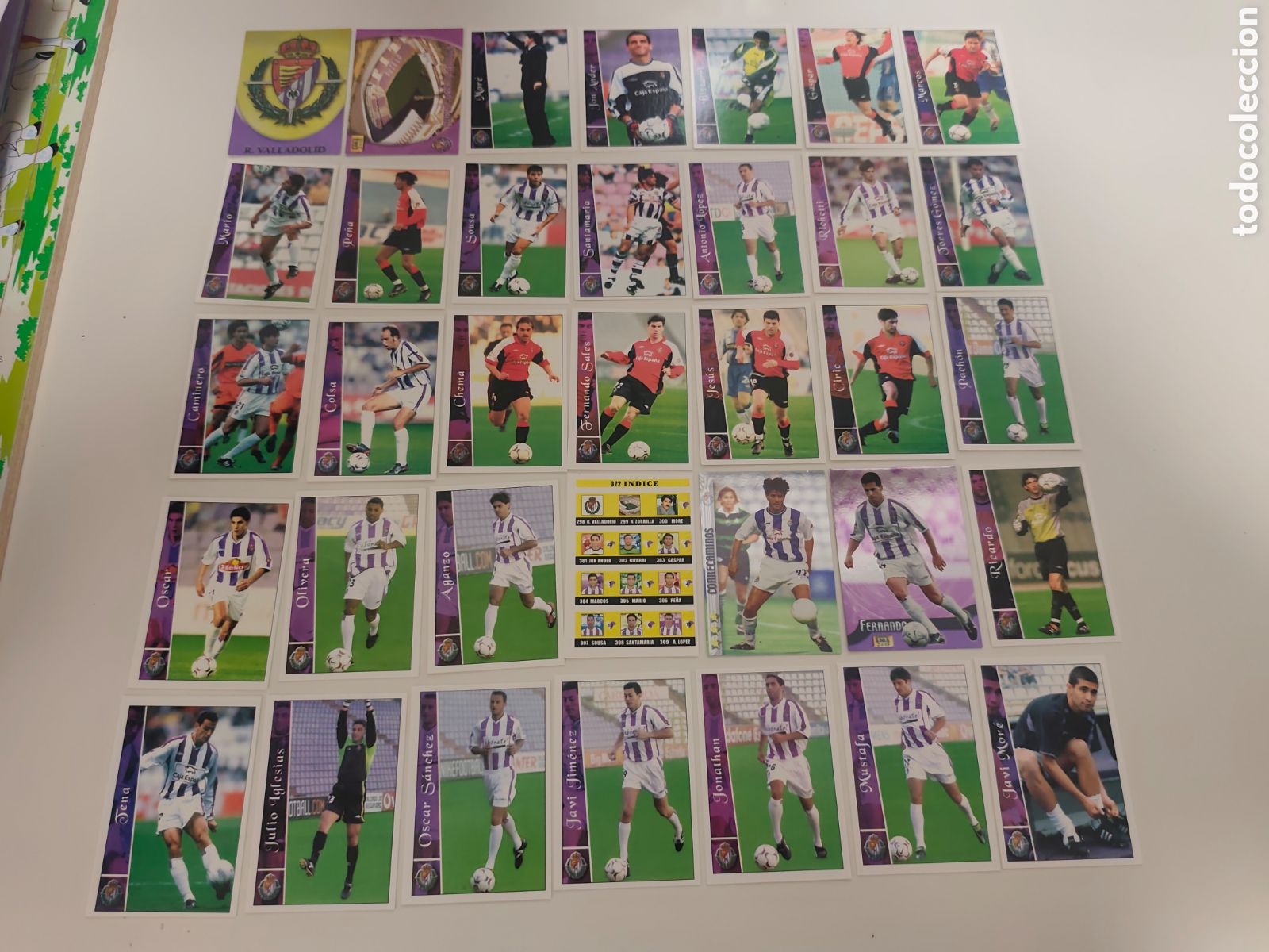 Fu&szlig;ball-Sticker: COMPLETO 35 CARDS REAL VALLADOLID MUNDICROMO 2002 2003 #