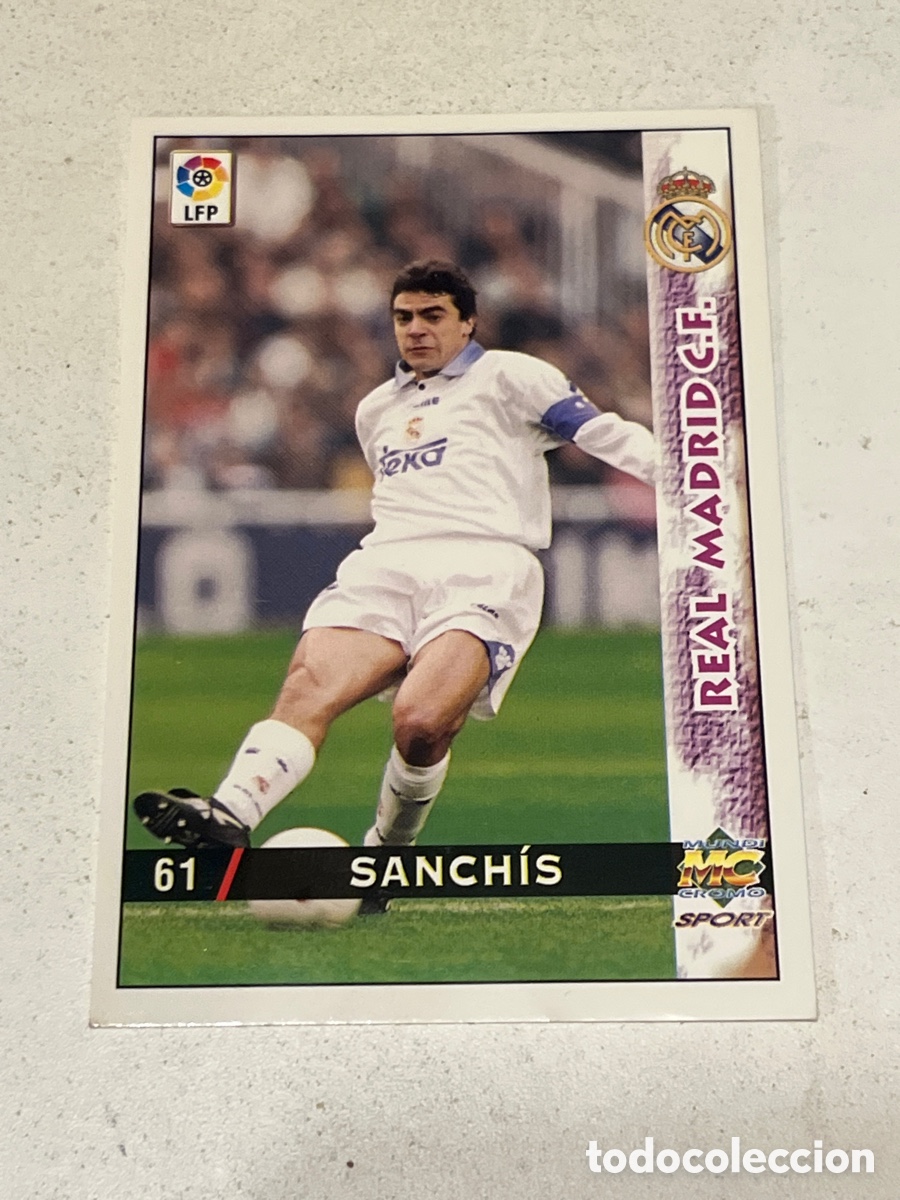 Fu&szlig;ball-Sticker: Cromo Mundi Cromo Sport N&deg;61 Sanch&iacute;s Real Madrid Liga 98-99