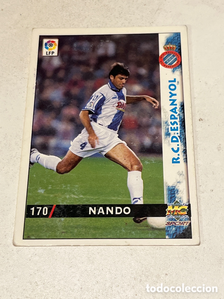 Cromos de f&uacute;tbol: Cromo Mundi Cromo Sport N&deg;170 Nando R.C.D Epanyol Liga 98-99