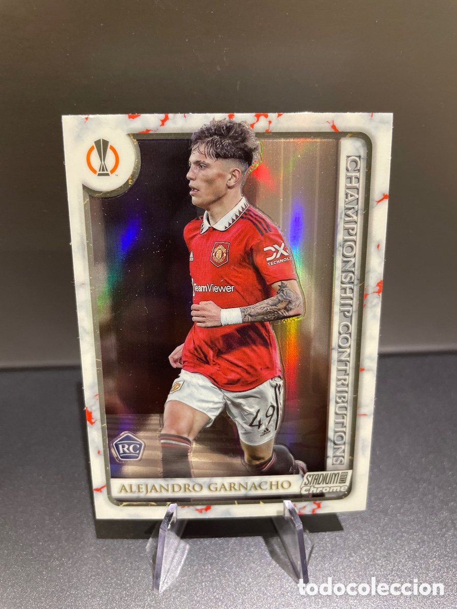 Cromos de f&uacute;tbol: Garnacho CC-AGA Championship Contributions Topps Stadium Chrome 2022-23 Manchester United
