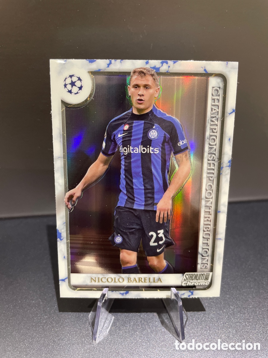 Cromos de f&uacute;tbol: Barella CC-NB Championship Contributions Topps Stadium Chrome 2022-23 Inter de Milan